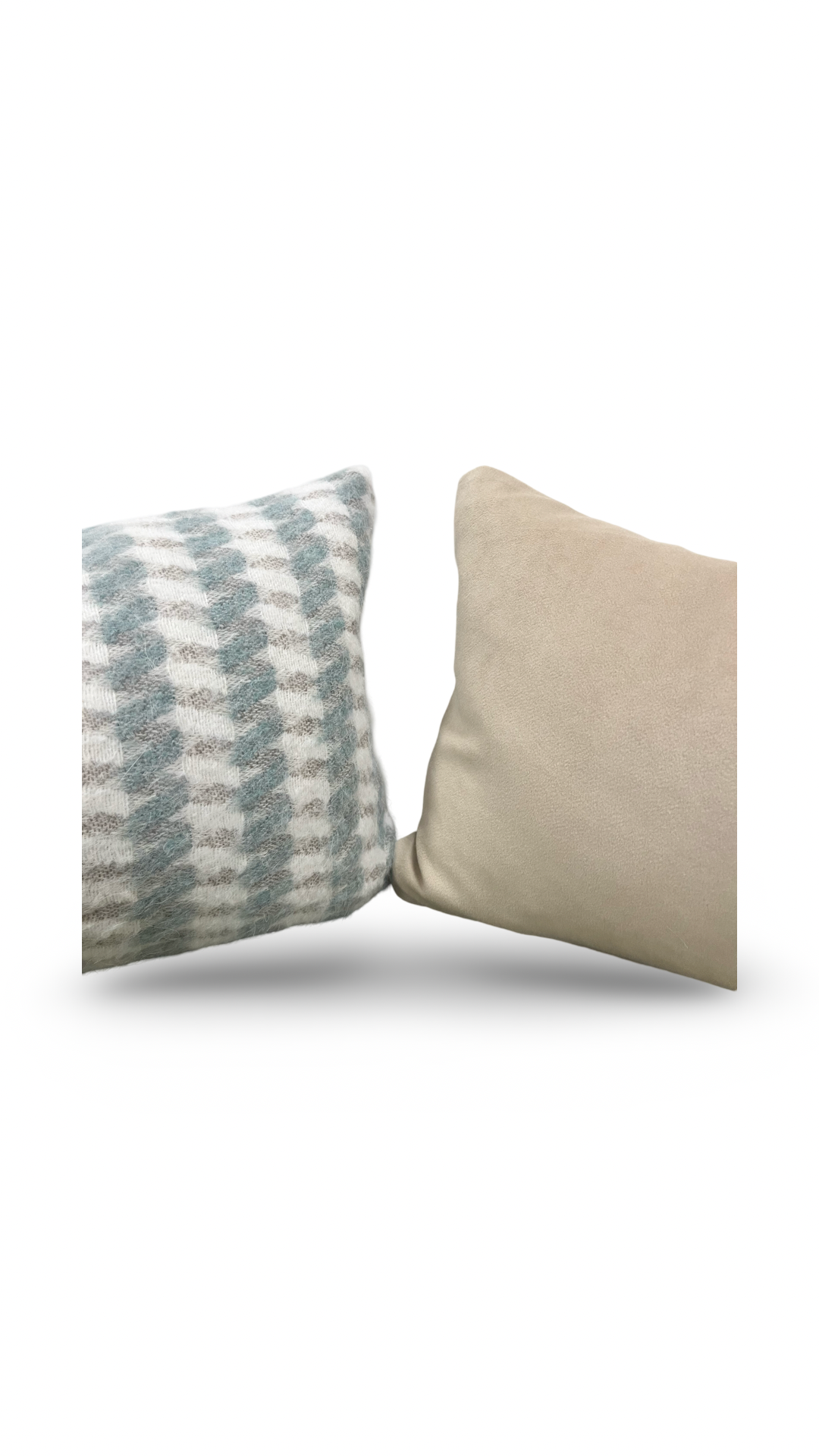 Mouflon Twill Ivory Aqua 12X18" Knife Edge Decorative Lumbar Pillow