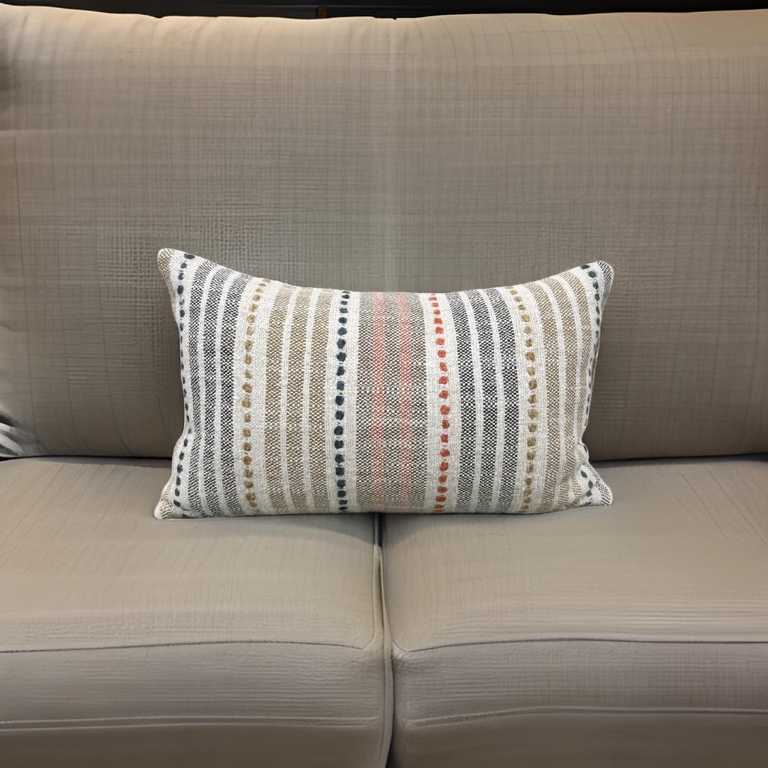 Empyrea Espalier Neutral 12x18" Knife Edge Decorative Lumbar Pillow