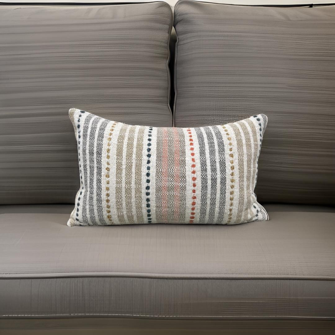 Empyrea Espalier Neutral 12x18" Knife Edge Decorative Lumbar Pillow