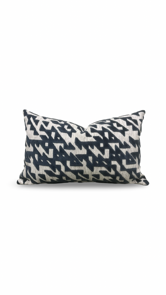 Tessellation Memo Midnight 12X18" Knife Edge Decorative Pillow
