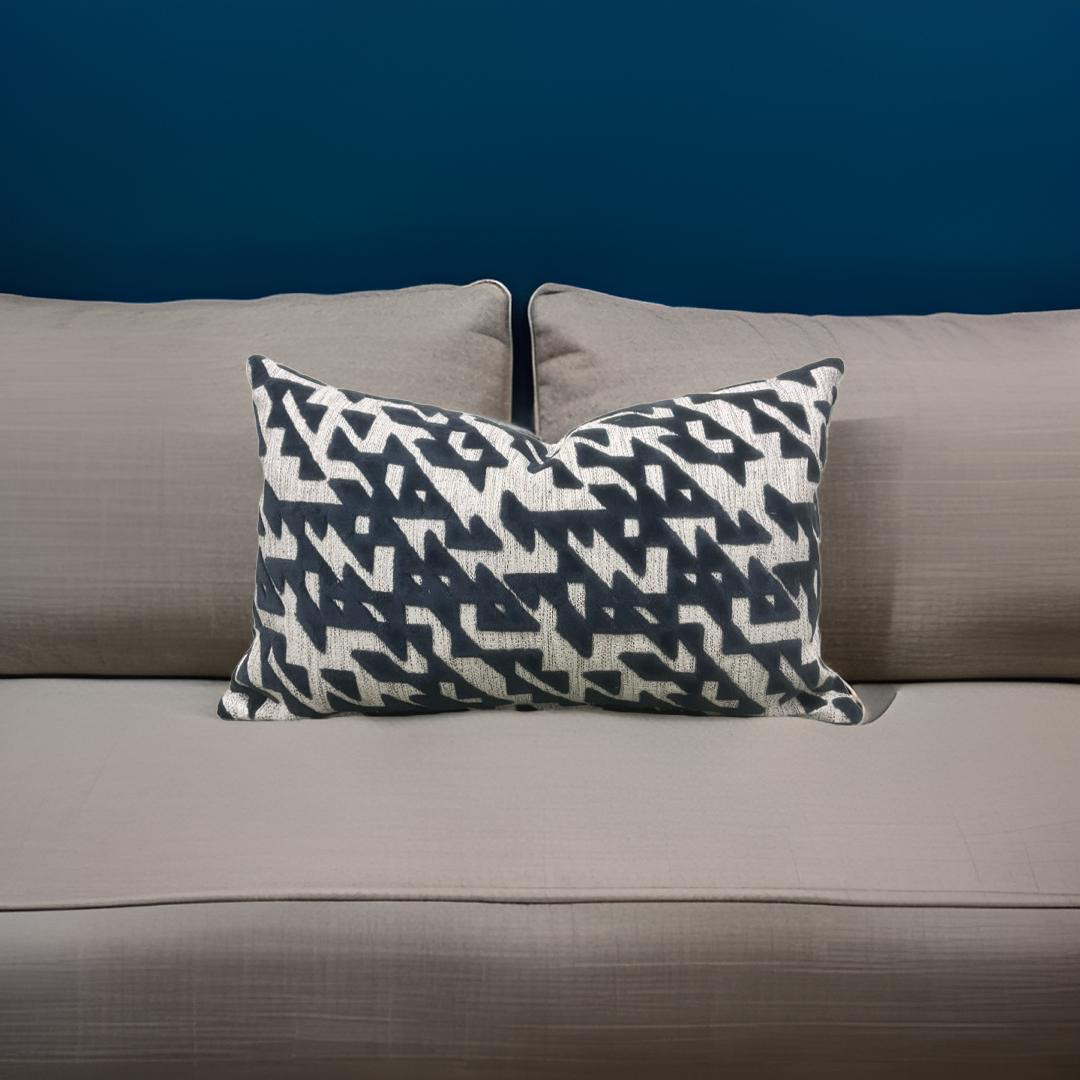 Tessellation Memo Midnight 12X18" Knife Edge Decorative Pillow