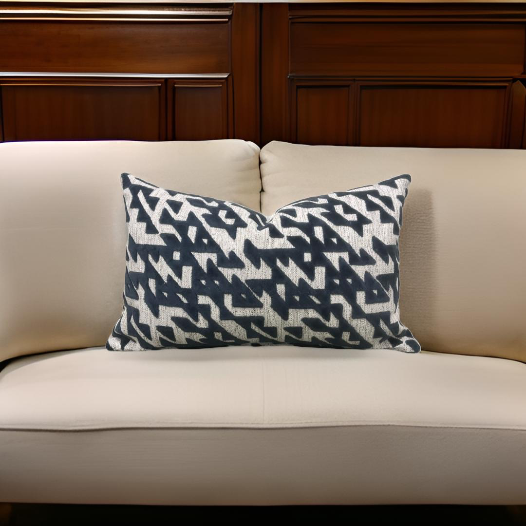 Tessellation Memo Midnight 12X18" Knife Edge Decorative Pillow