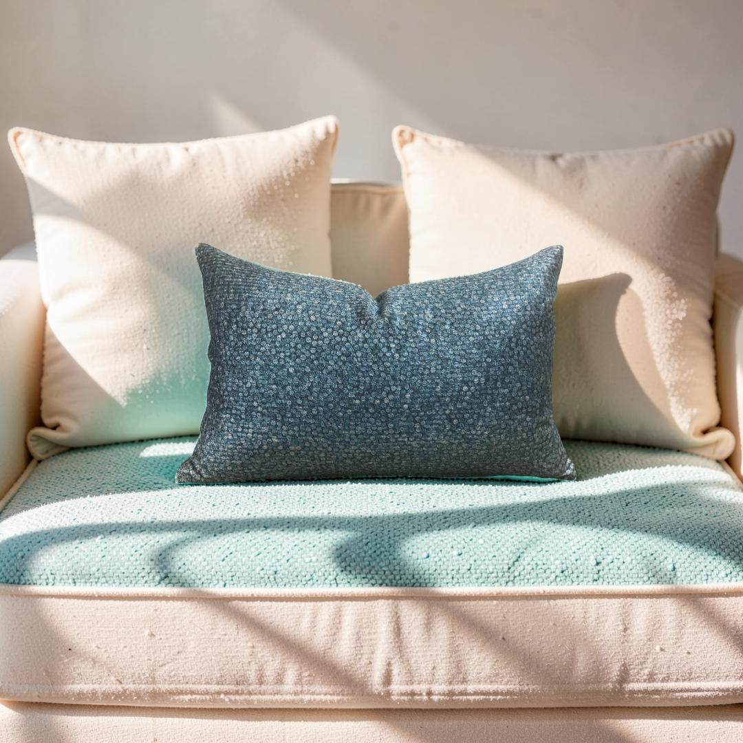 Lumbar Pillow Bead Up Ocean Mist 12x18" Knife Edge Cover