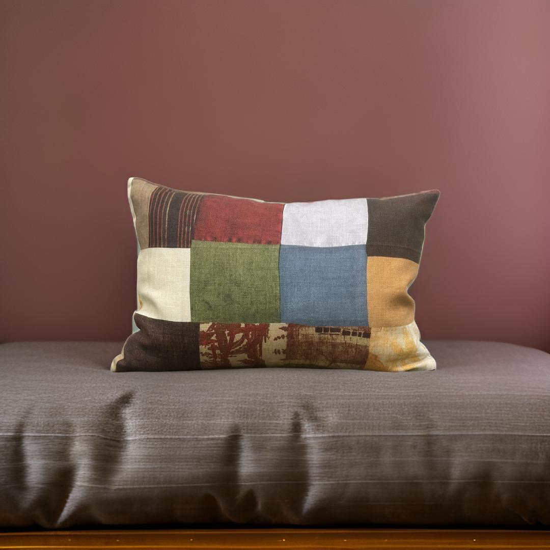 Patchwork Classic 12X18" Knife Edge Decorative Lumbar Pillow