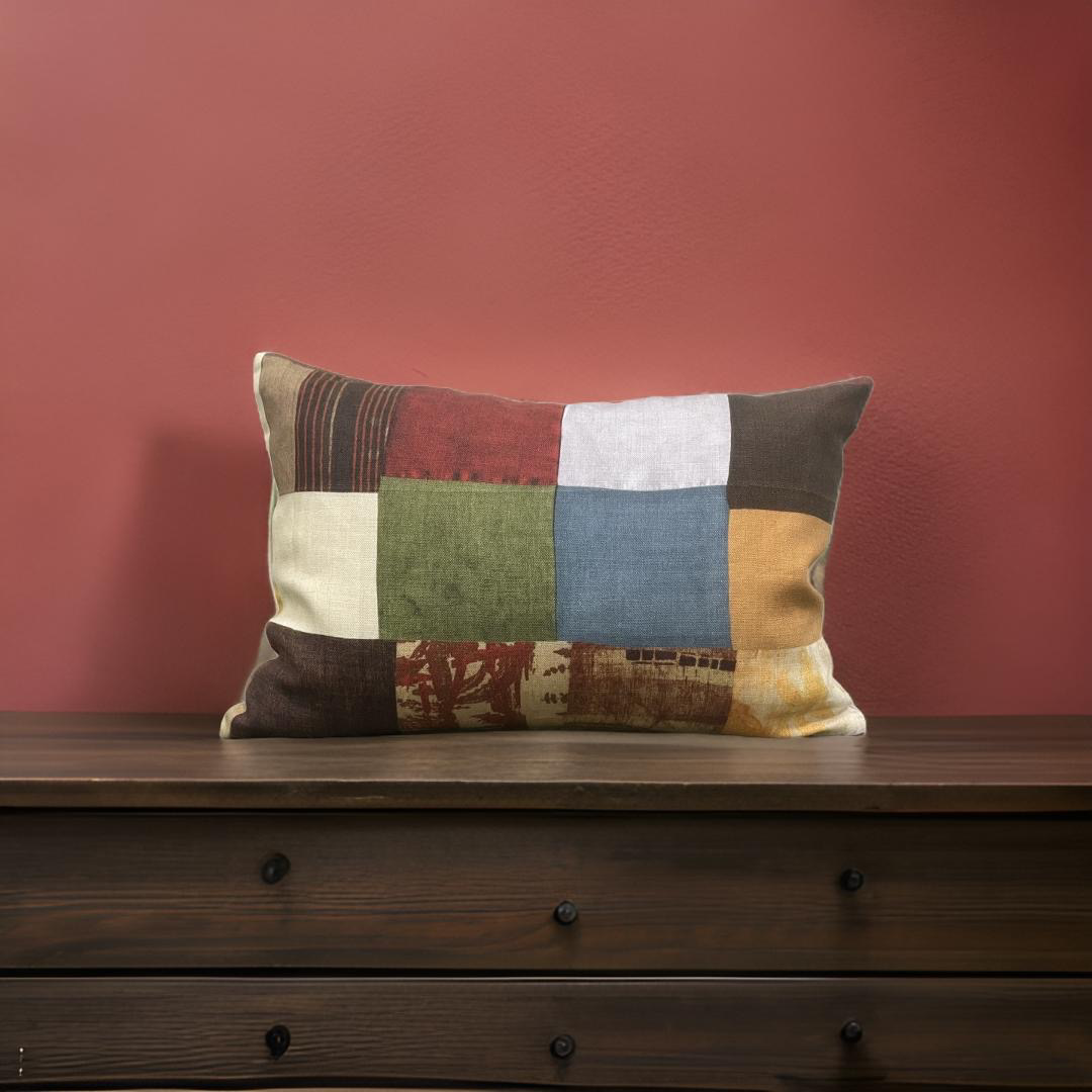 Patchwork Classic 12X18" Knife Edge Decorative Lumbar Pillow