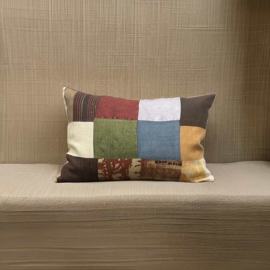 Patchwork Classic 12X18" Knife Edge Decorative Lumbar Pillow