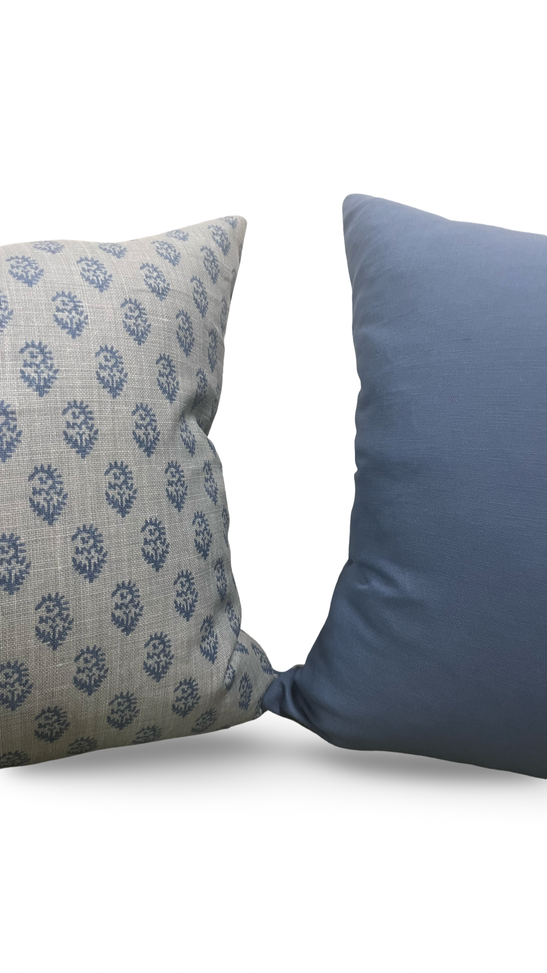 Peter Dunham Rajmata Tonal Mist Indigo 22x22" Knife Edge Decorative Throw Pillow