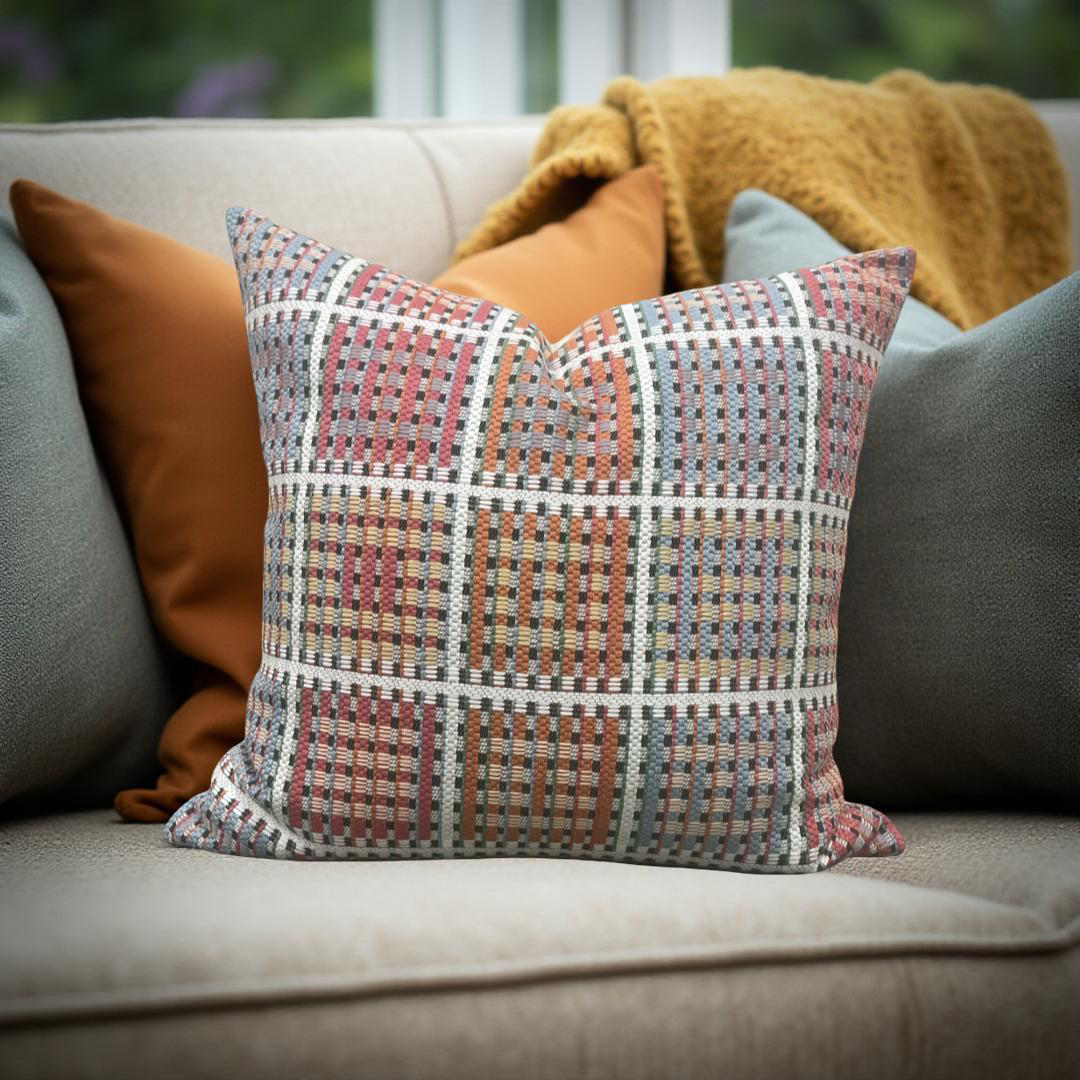 Pierre Frey Hannae Plage 22x22" Knife Edge Decorative Throw Pillow