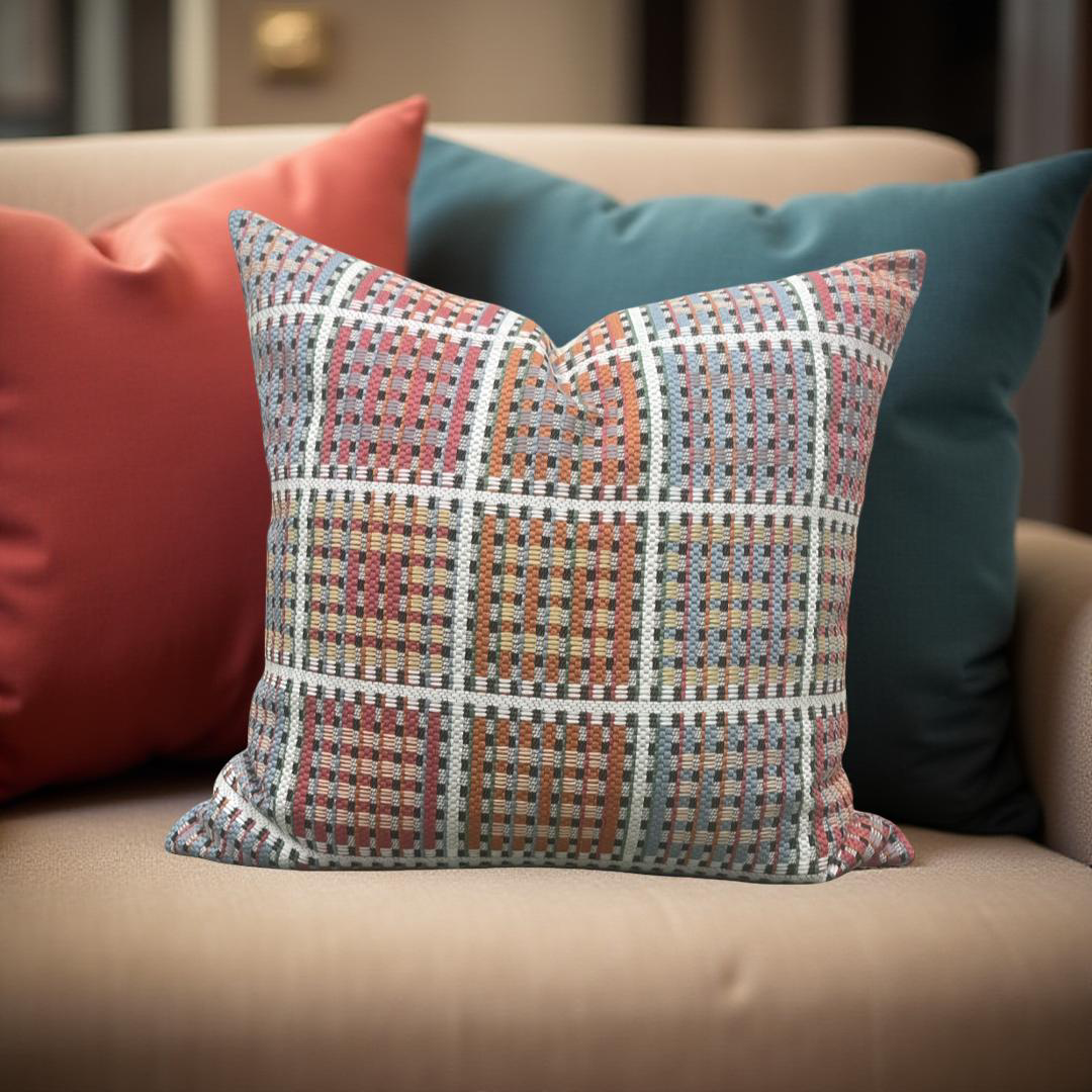 Pierre Frey Hannae Plage 22x22" Knife Edge Decorative Throw Pillow