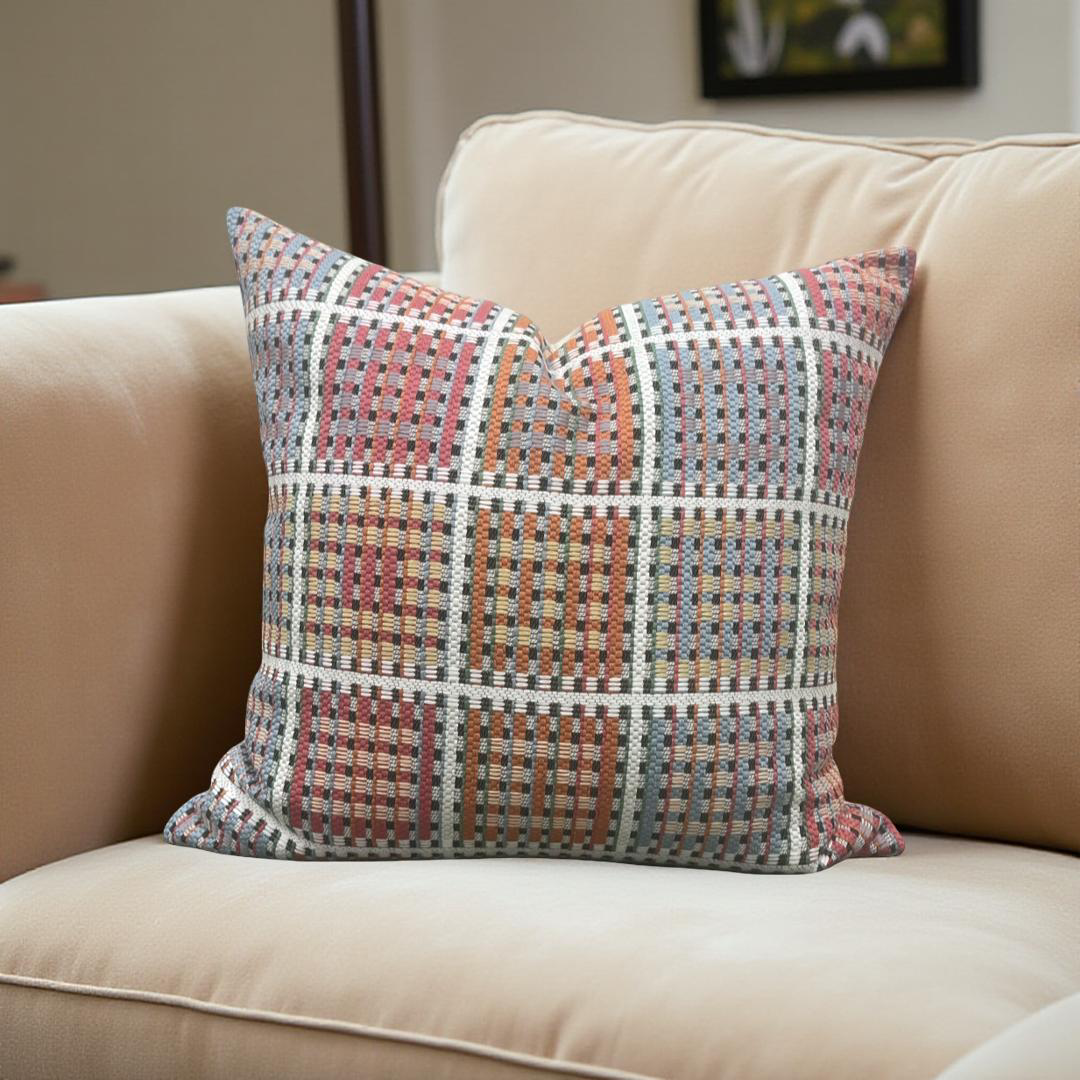 Pierre Frey Hannae Plage 22x22" Knife Edge Decorative Throw Pillow