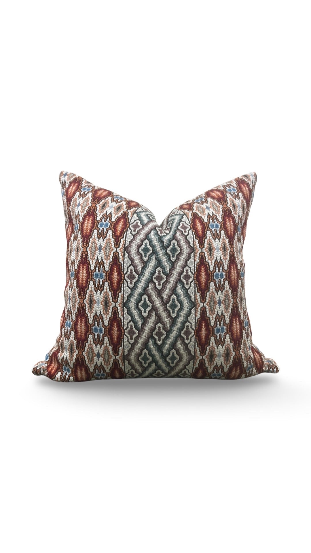 Pierre Frey Decorative Pillow Valencay Carmin 22x22" Knife Edge Cover