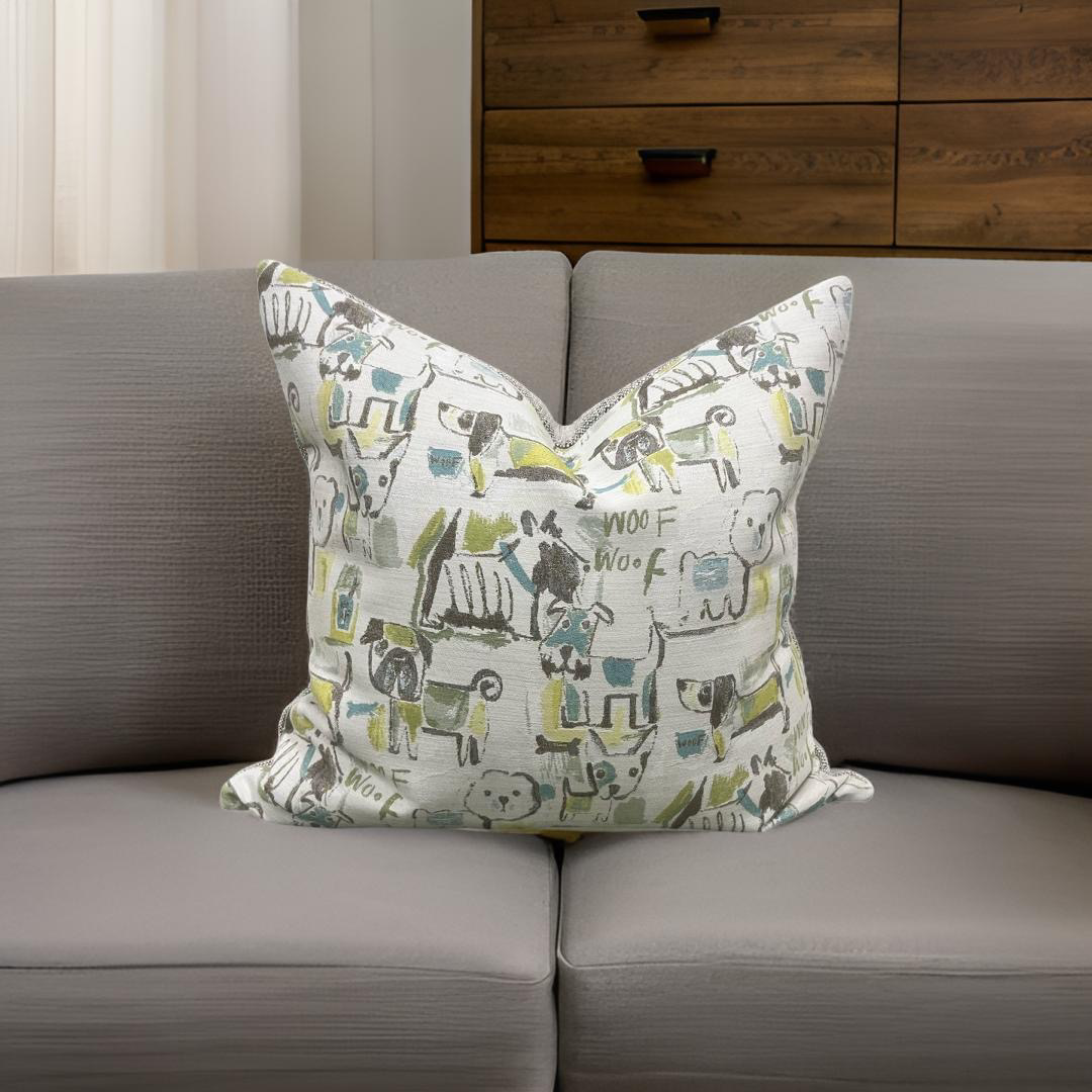 Puppy Love Capri 22x22" Knife Edge Decorative Pillow