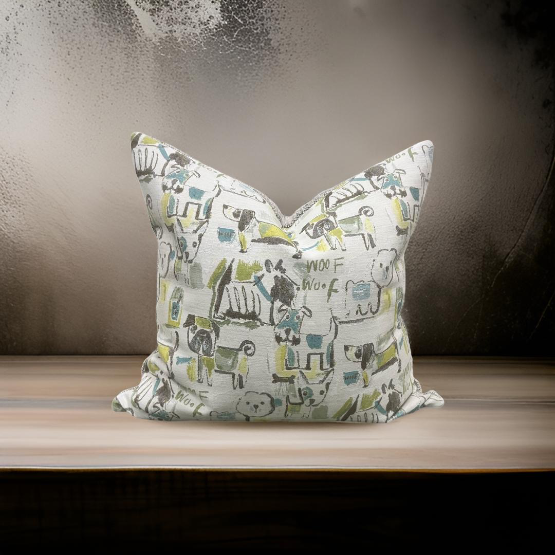 Puppy Love Capri 22x22" Knife Edge Decorative Pillow