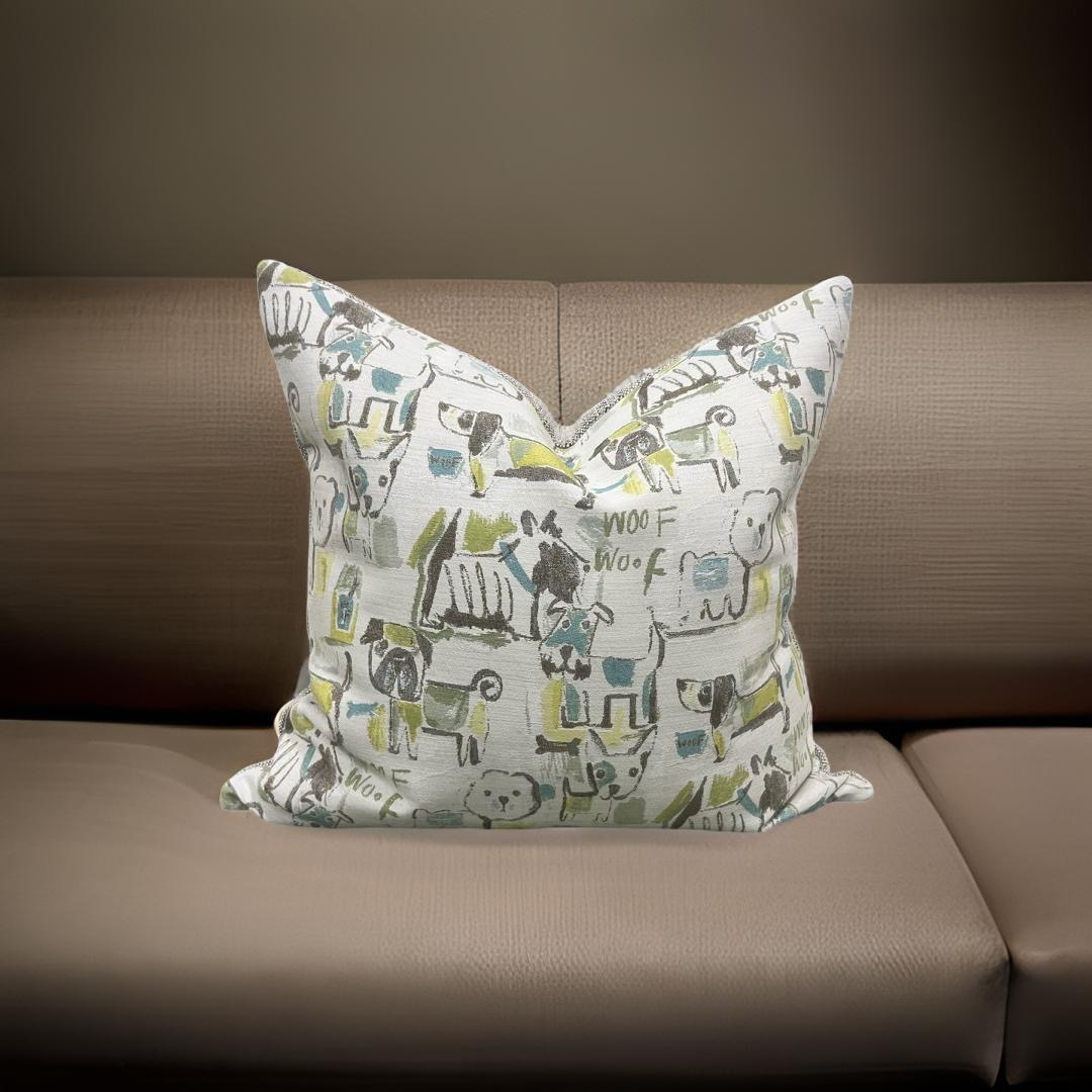 Puppy Love Capri 22x22" Knife Edge Decorative Pillow