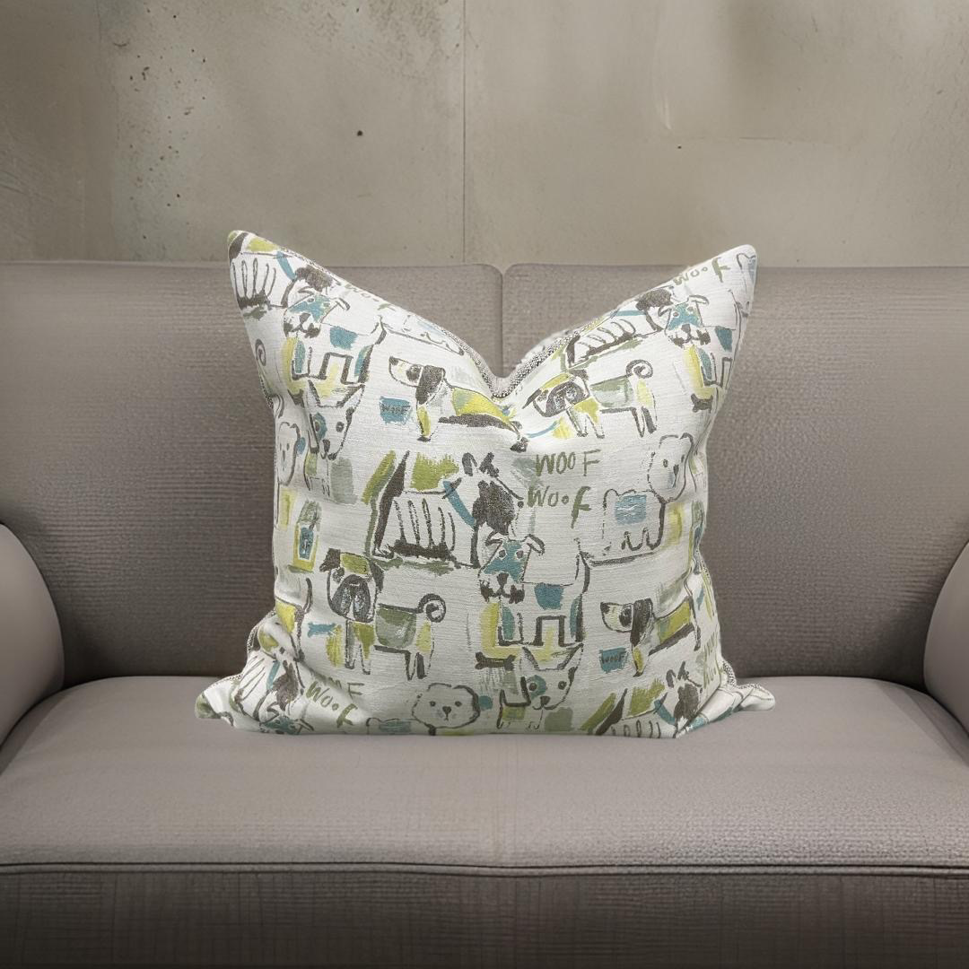 Puppy Love Capri 22x22" Knife Edge Decorative Pillow