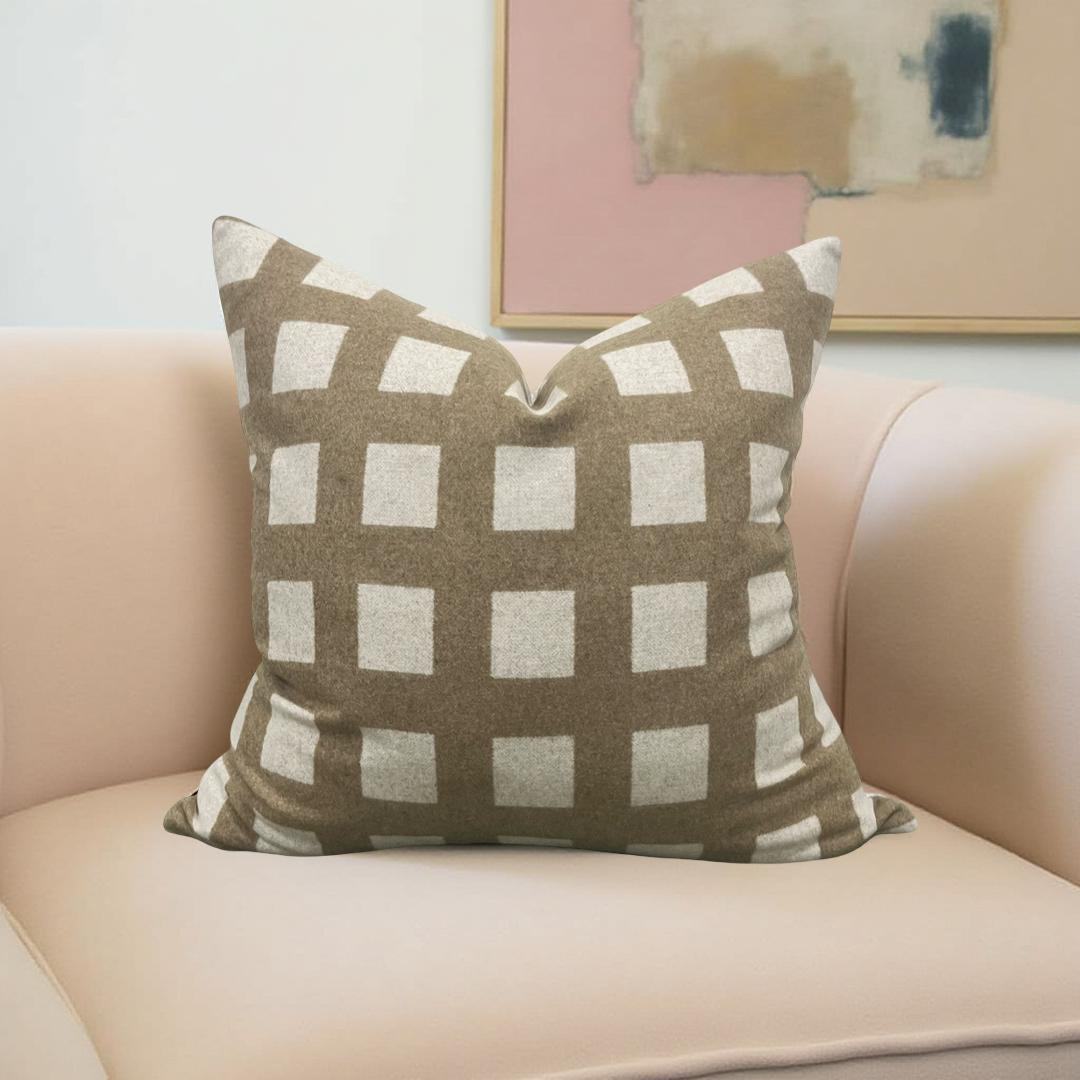 Designer Fabric Union Square Hazel 22x22" Knife Edge Decorative Throw Pillow
