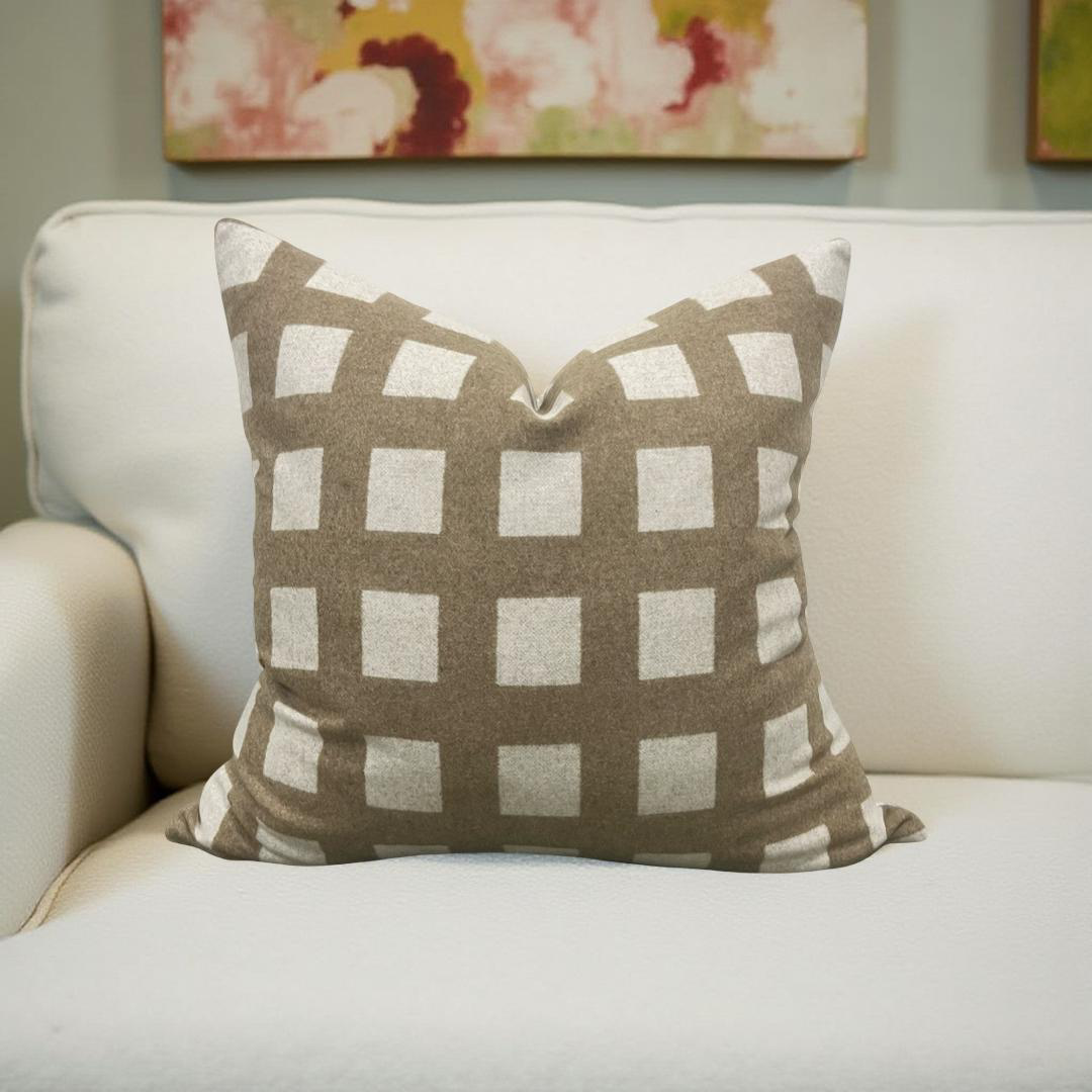 Designer Fabric Union Square Hazel 22x22" Knife Edge Decorative Throw Pillow