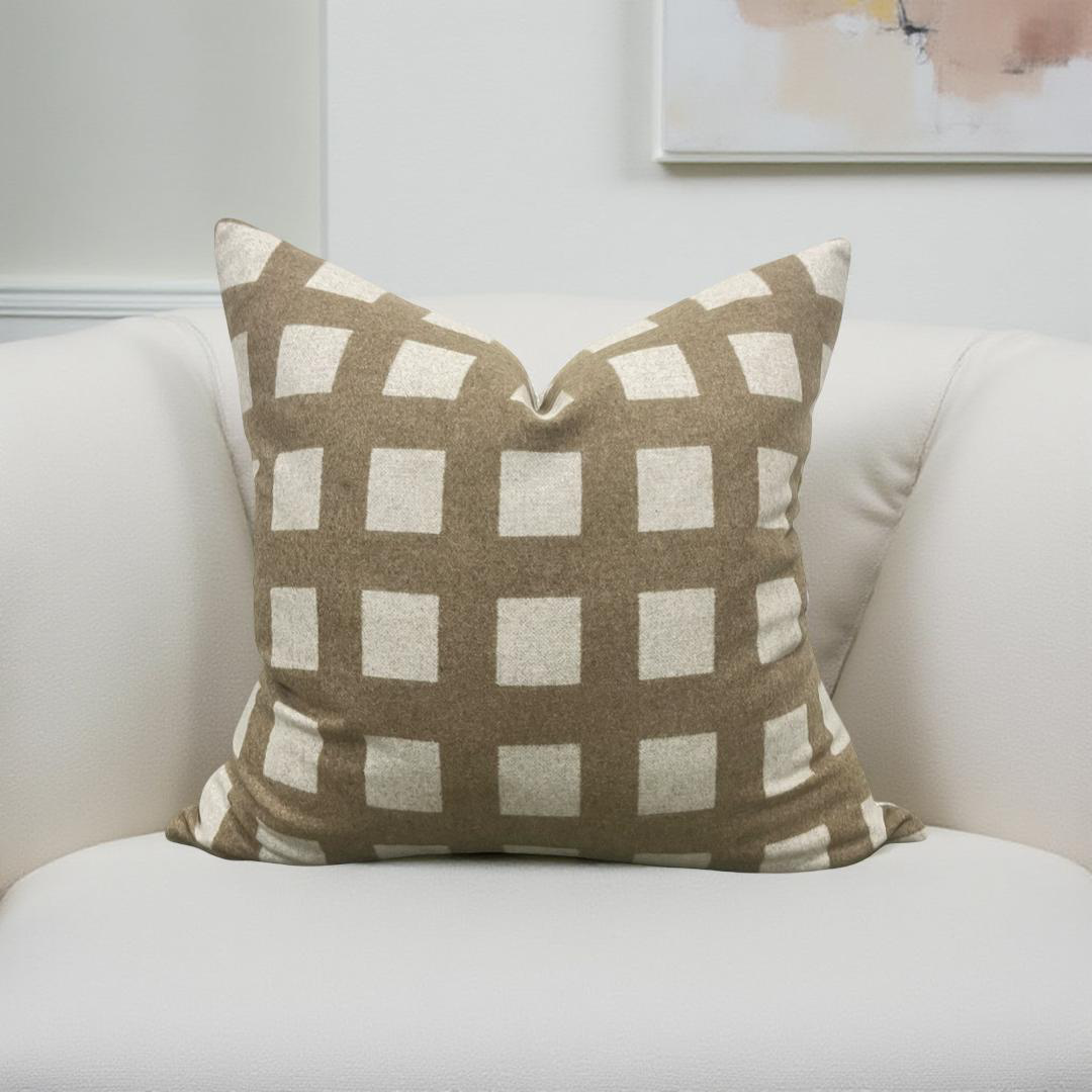 Designer Fabric Union Square Hazel 22x22" Knife Edge Decorative Throw Pillow