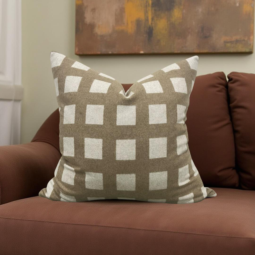 Designer Fabric Union Square Hazel 22x22" Knife Edge Decorative Throw Pillow