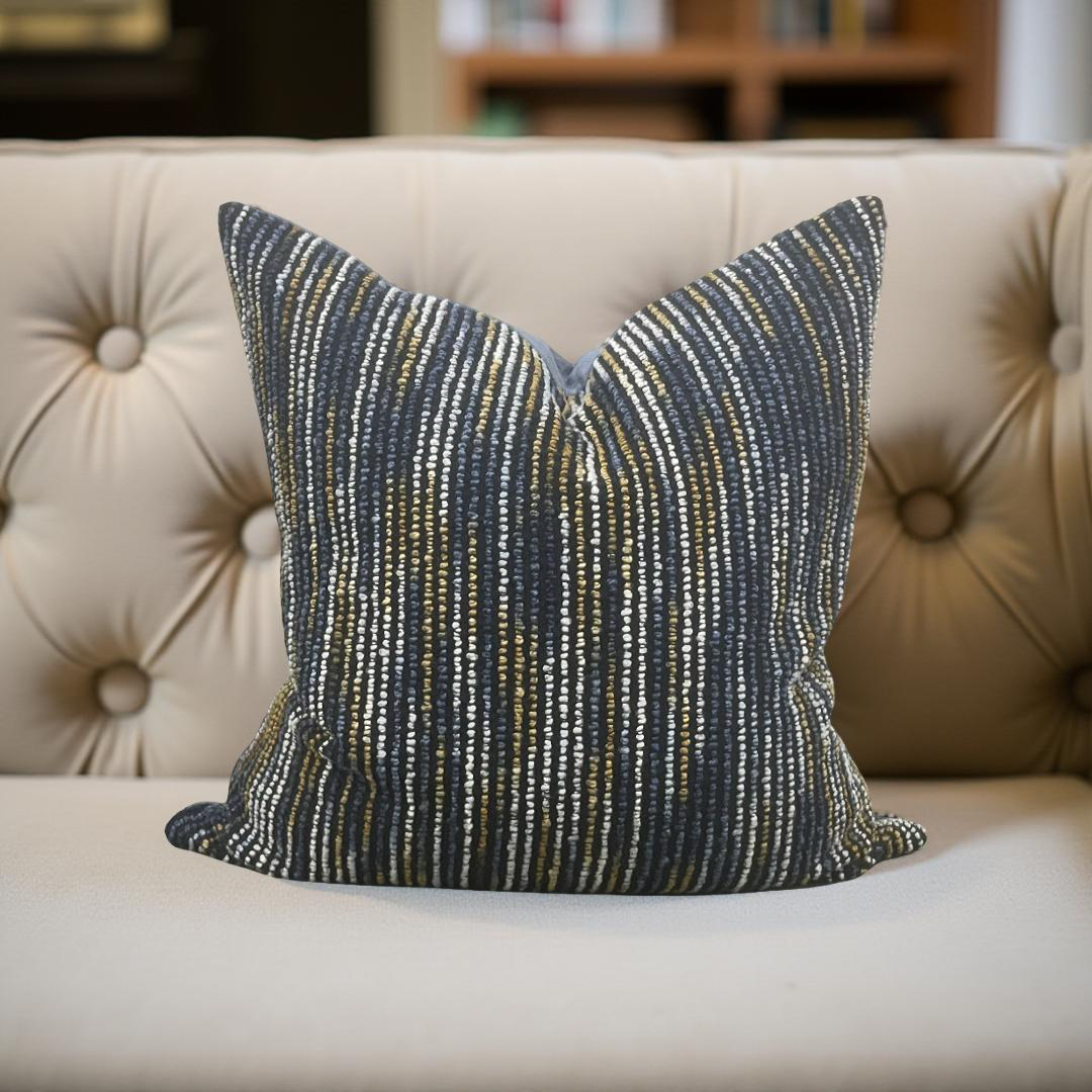 Color Field Midnight Bloom 22x22" Knife Edge Decorative Throw Pillow