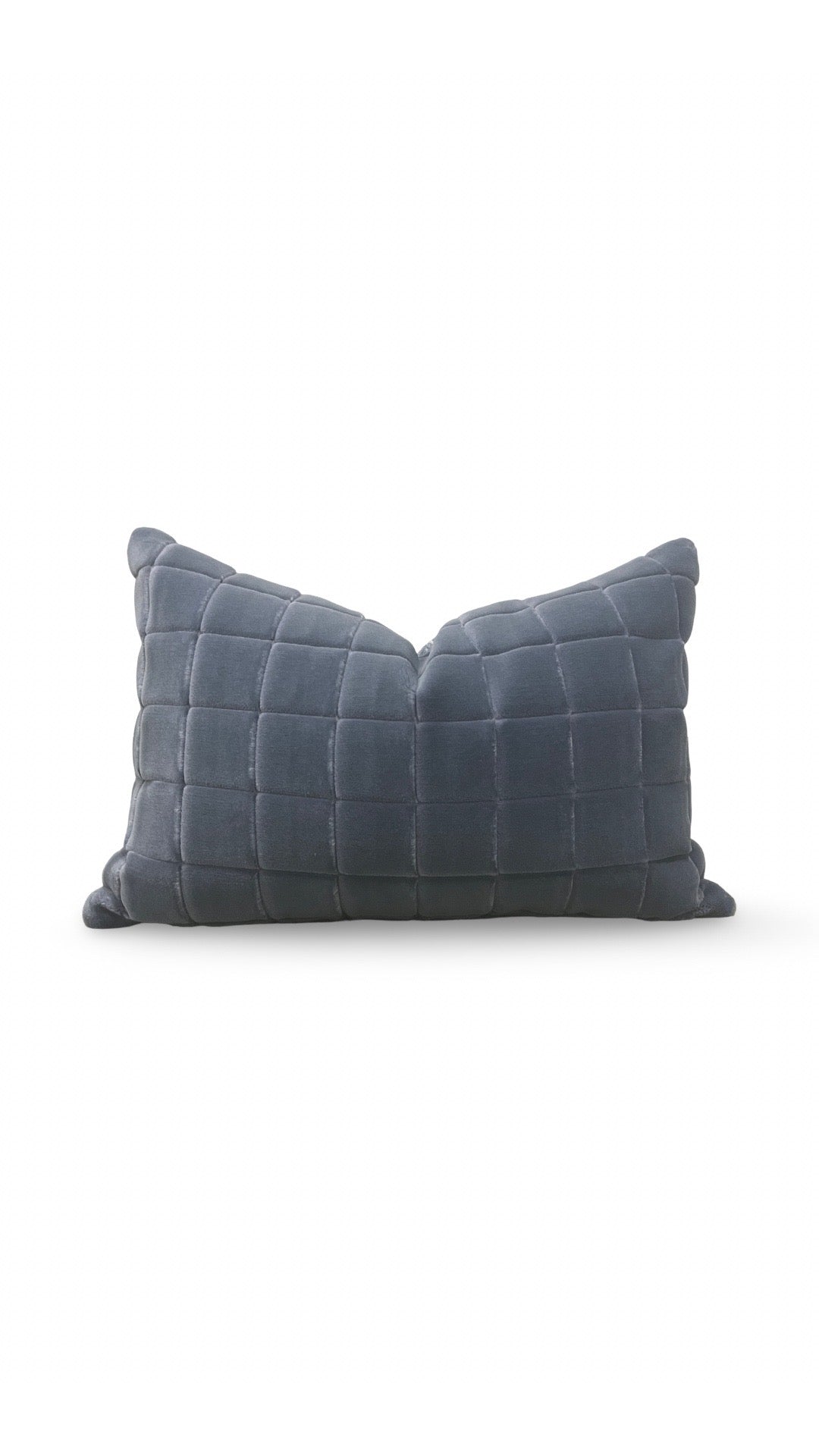 Pollack Lumbar Pillow Grey Flannel 12x18" Knife Edge Cover
