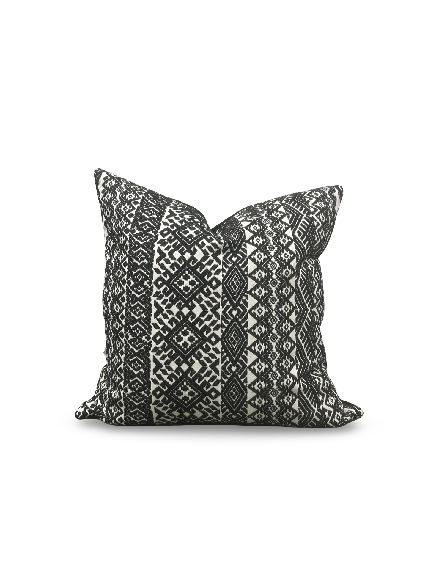 Black and White Pollack Decorative Pillow Xela Cast Iron 20x20" Knife Edge Cover
