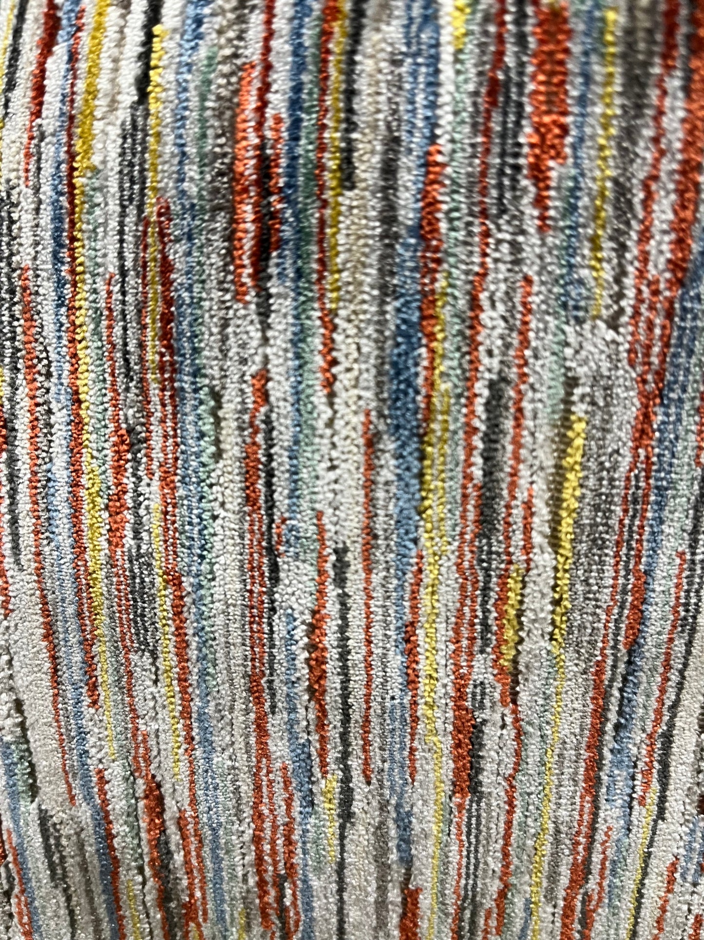 Giverny Palette 20x20" Knife Edge Decorative Pillow with Blue Velvet Back