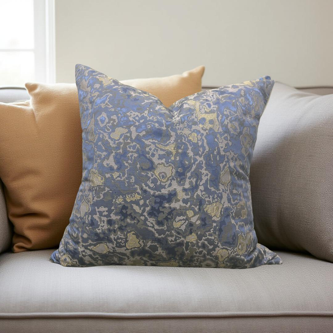 Designer Fabric Raphael African Violet 22x22" Knife Edge Decorative Throw Pillow