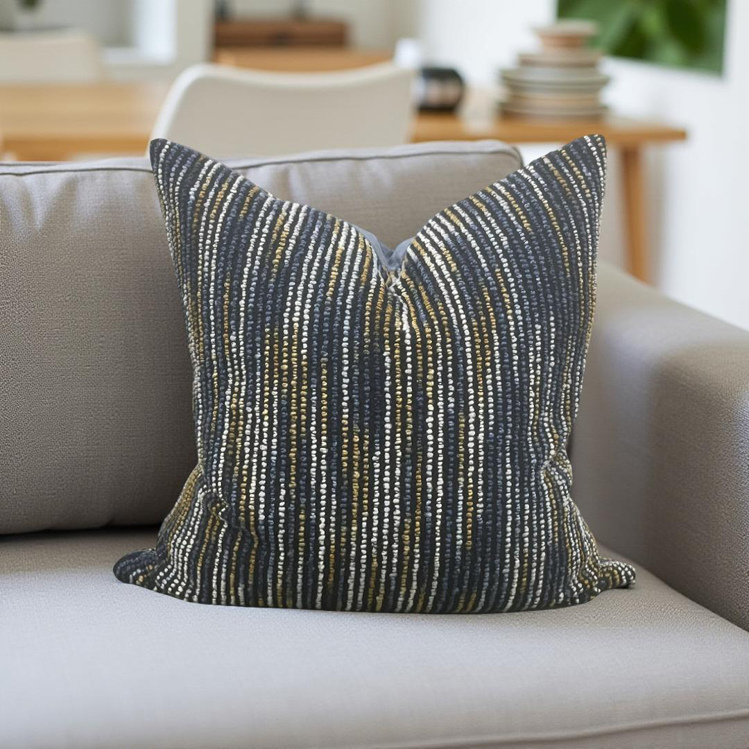 Color Field Midnight Bloom 22x22" Knife Edge Decorative Throw Pillow