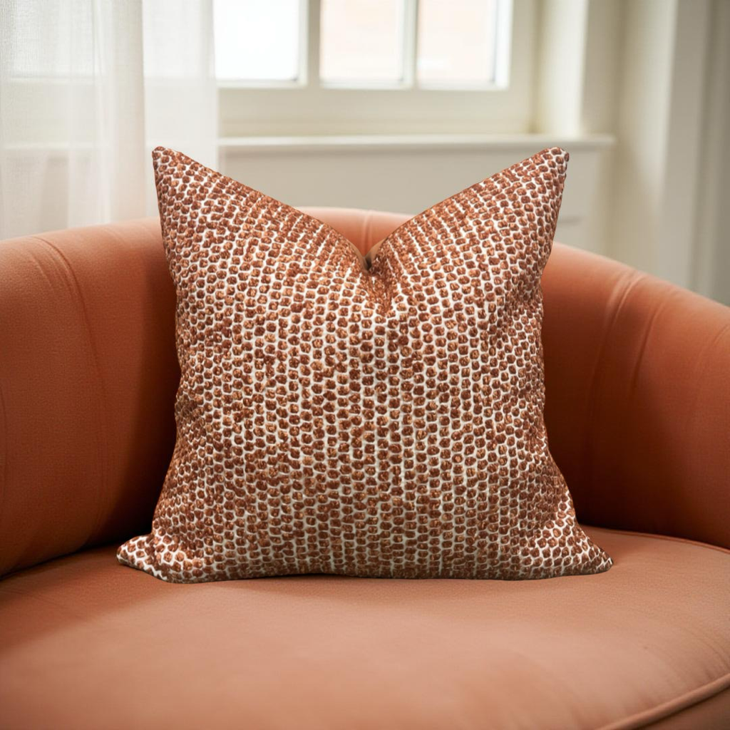 Trinity Rust 18X18" Knife Edge Decorative Throw Pillow