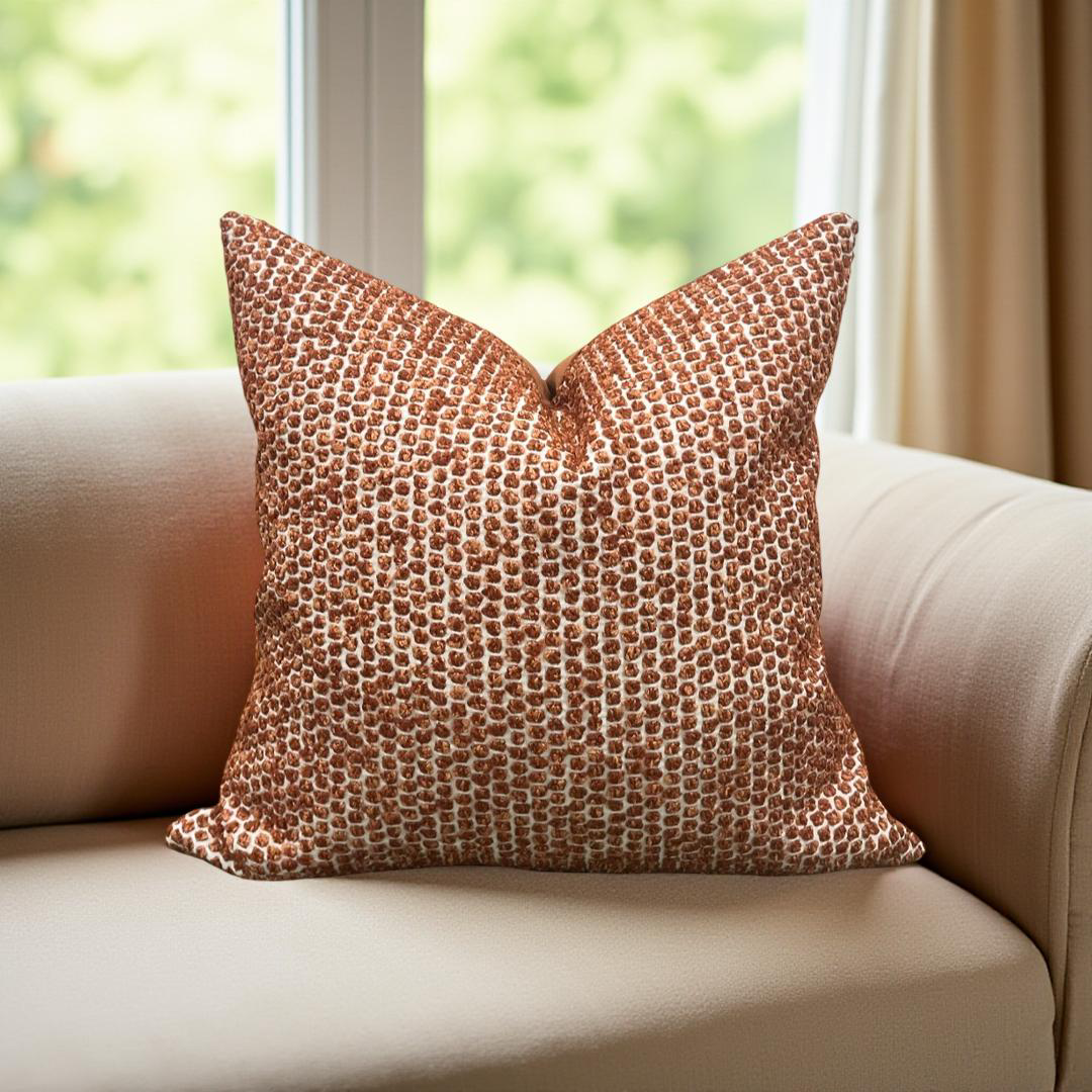Trinity Rust 18X18" Knife Edge Decorative Throw Pillow