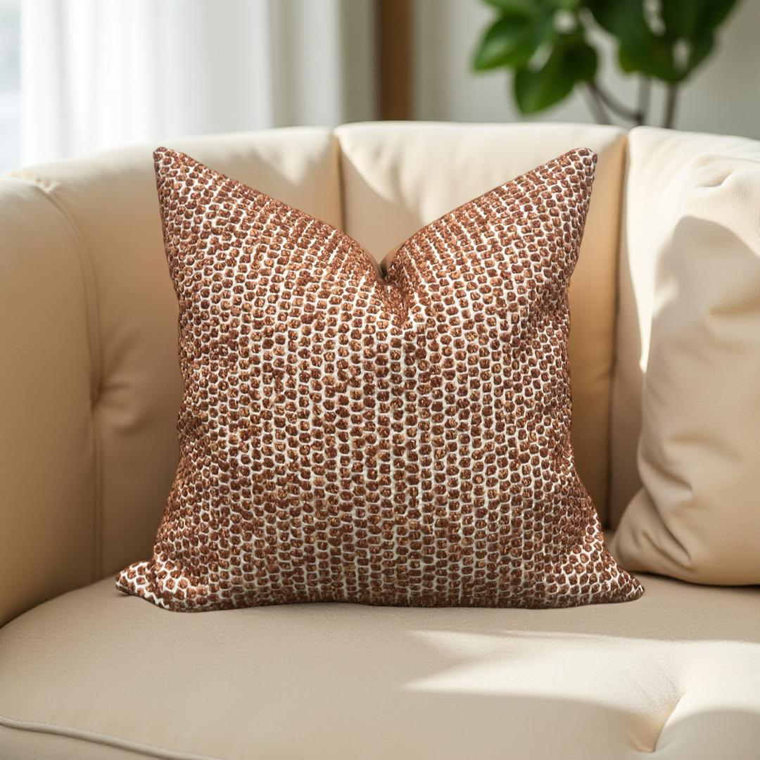 Trinity Rust 18X18" Knife Edge Decorative Throw Pillow