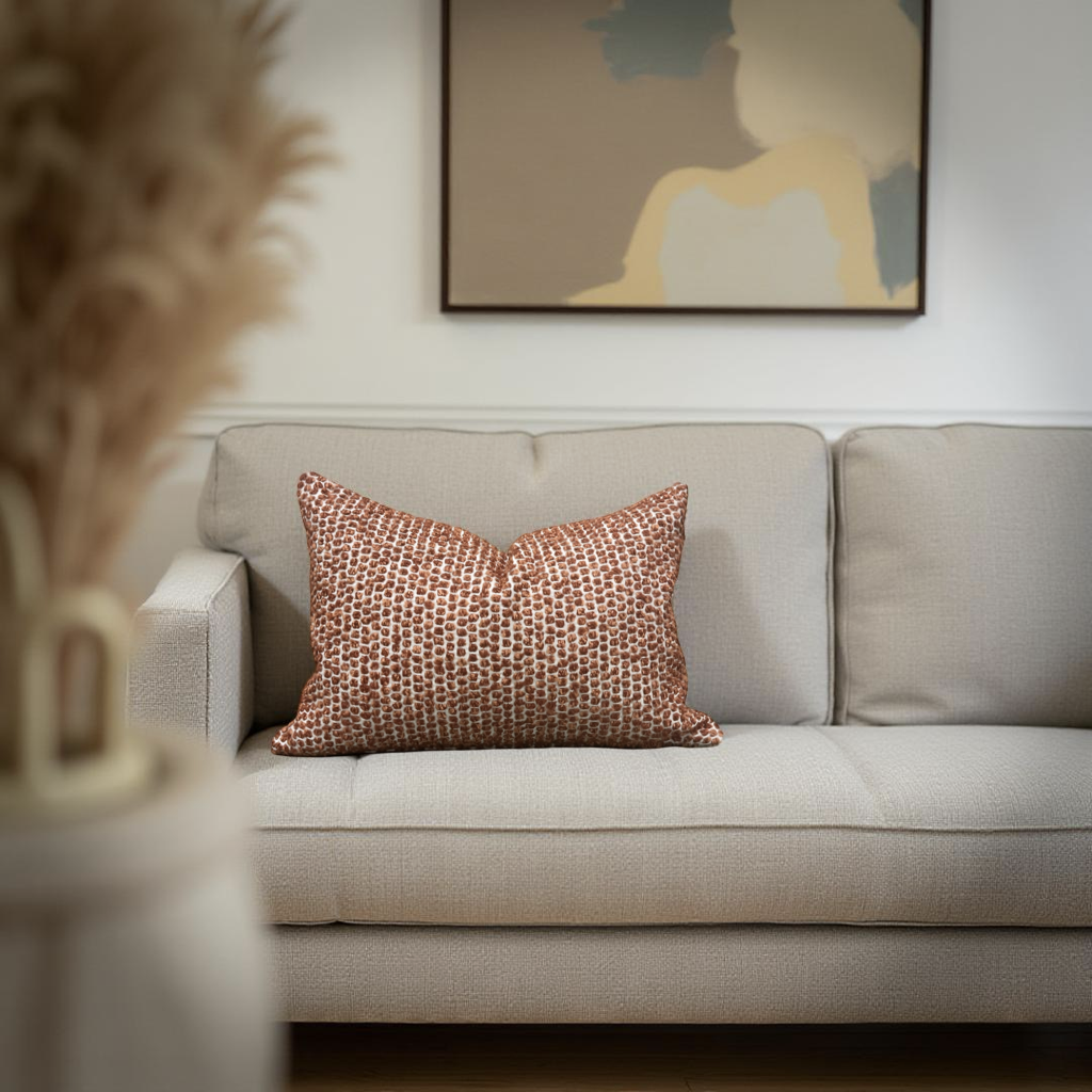 Trinity Rust 12X18" Knife Edge Decorative Lumbar Pillow