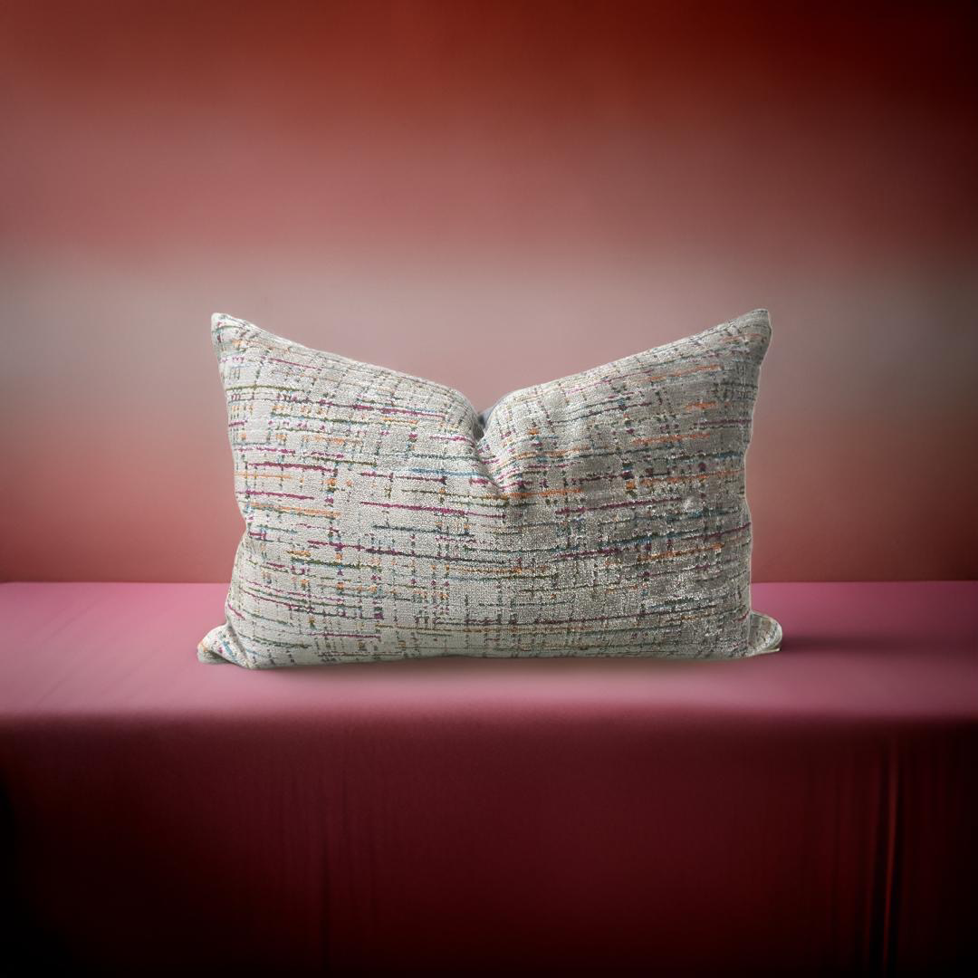 Santo Multi 12x18" Knife Edge Decorative Lumbar Pillow