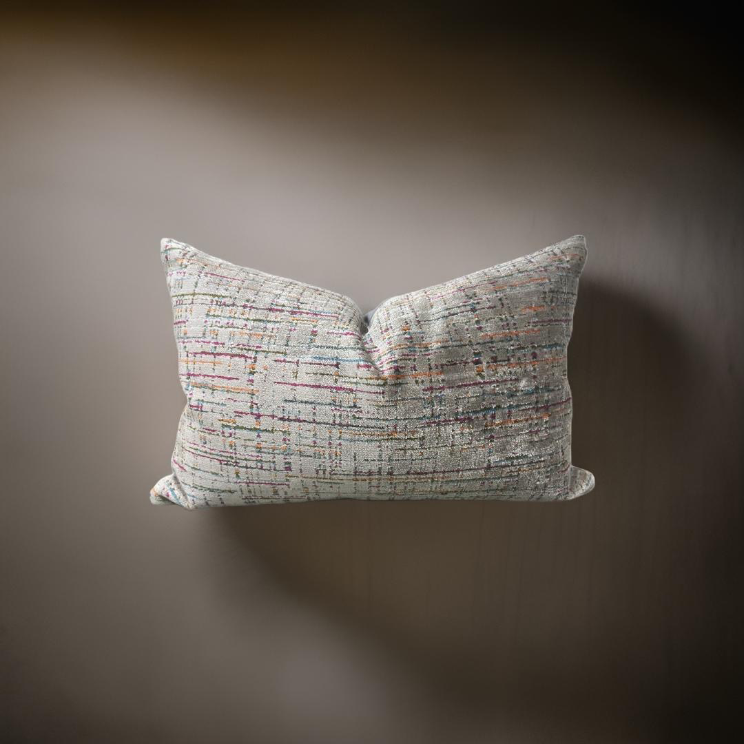 Santo Multi 12x18" Knife Edge Decorative Lumbar Pillow