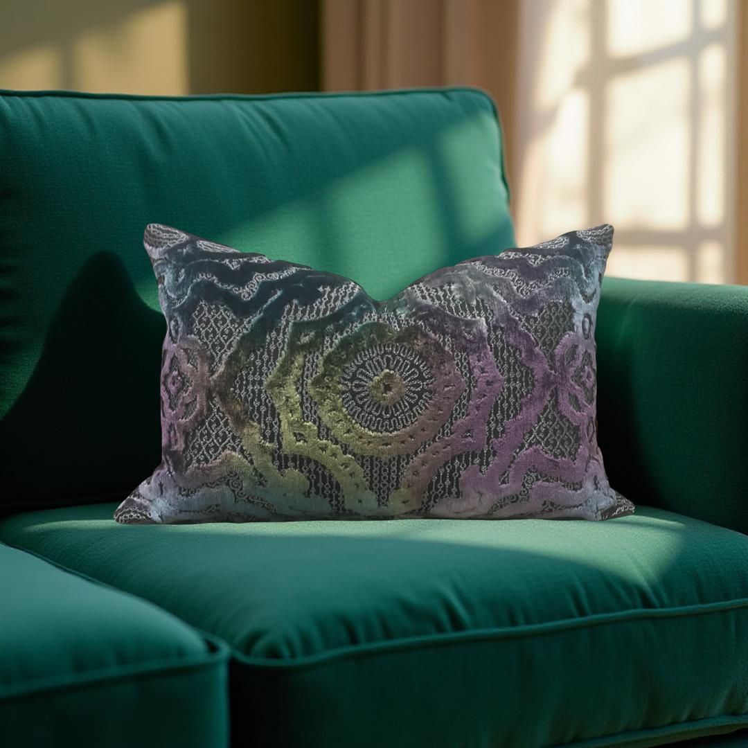 S Harris Fantasia 12X18" Knife Edge Decorative Lumbar Pillow