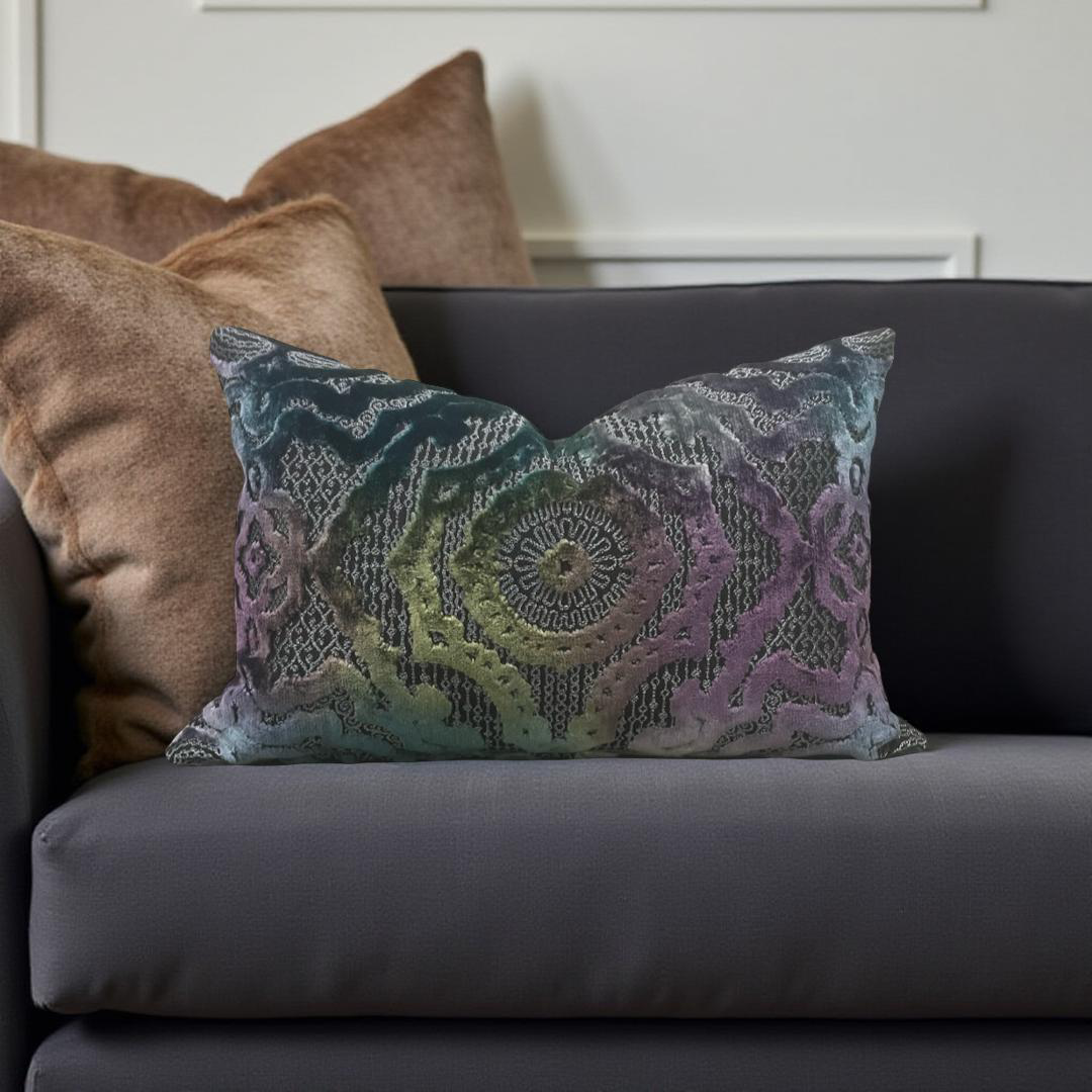 S Harris Fantasia 12X18" Knife Edge Decorative Lumbar Pillow
