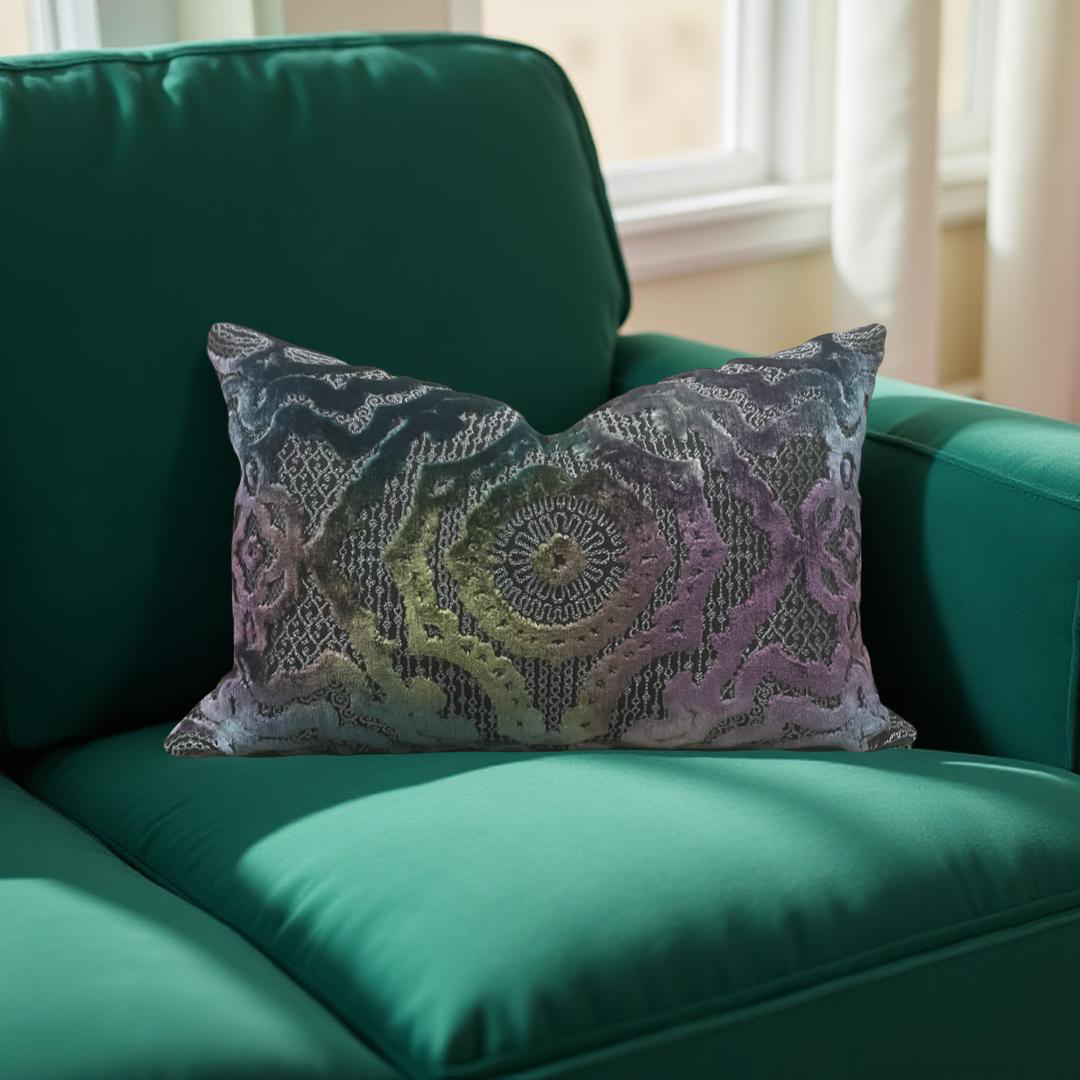 S Harris Fantasia 12X18" Knife Edge Decorative Lumbar Pillow