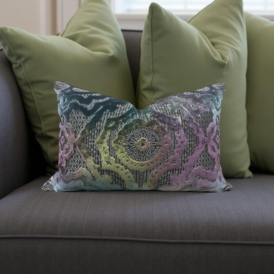 S Harris Fantasia 12X18" Knife Edge Decorative Lumbar Pillow