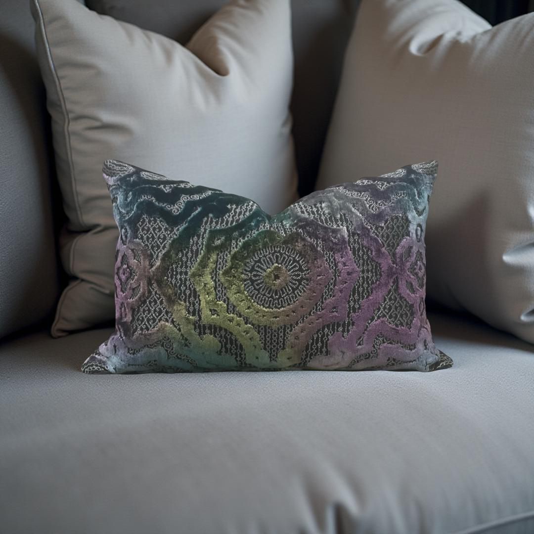 S Harris Fantasia 12X18" Knife Edge Decorative Lumbar Pillow