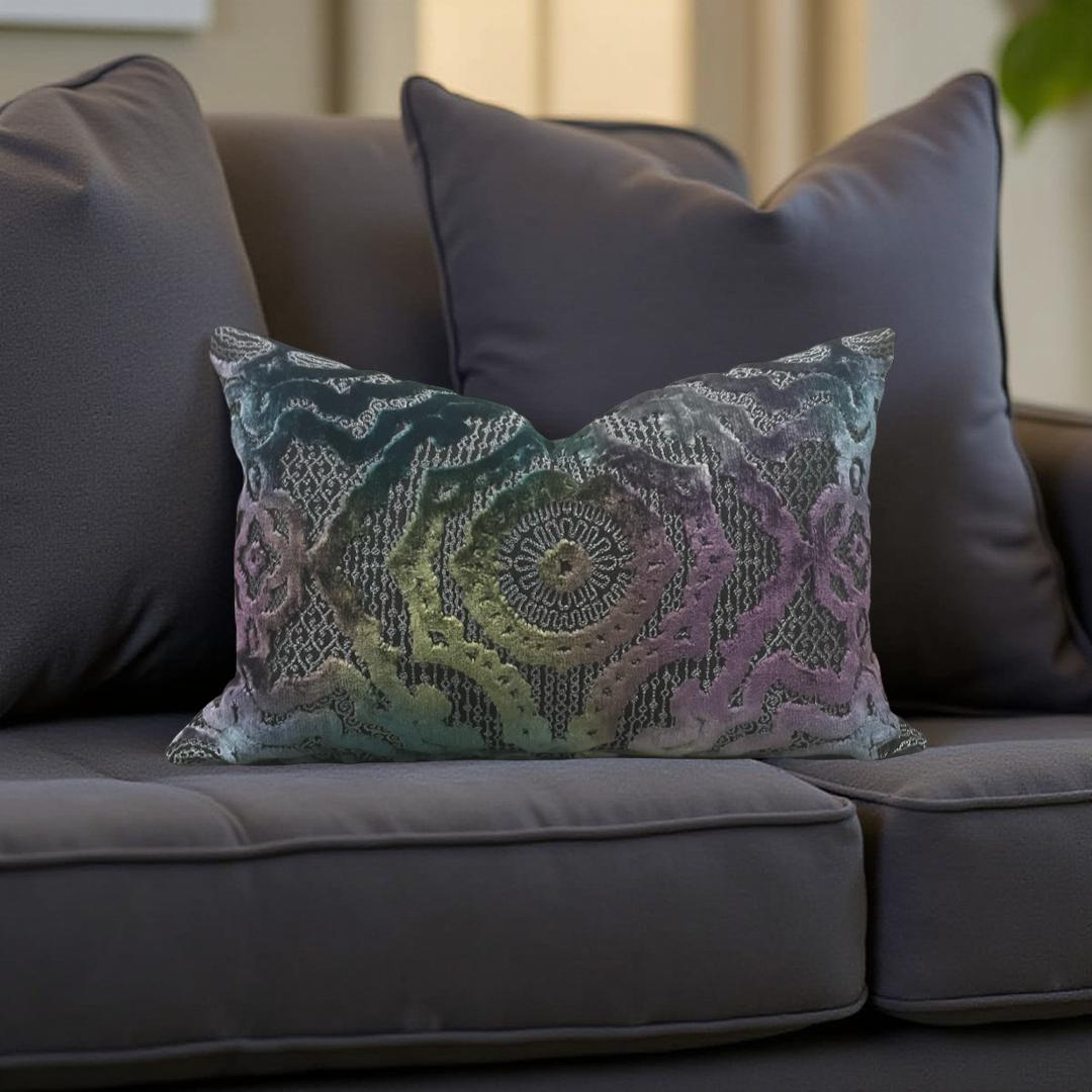 S Harris Fantasia 12X18" Knife Edge Decorative Lumbar Pillow