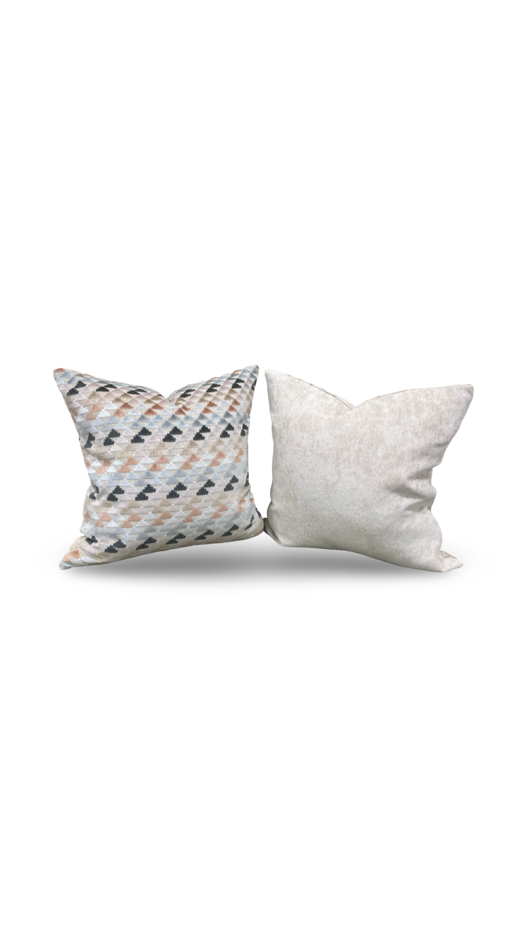 Designer Fabric Vidi Sky Slate Taupe 20x20" Knife Edge Decorative Throw Pillow