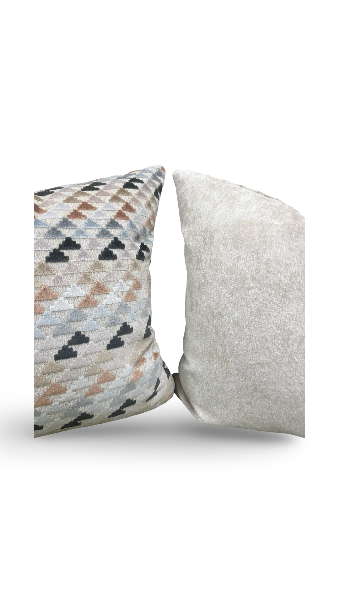 Designer Fabric Vidi Sky Slate Taupe 20x20" Knife Edge Decorative Throw Pillow
