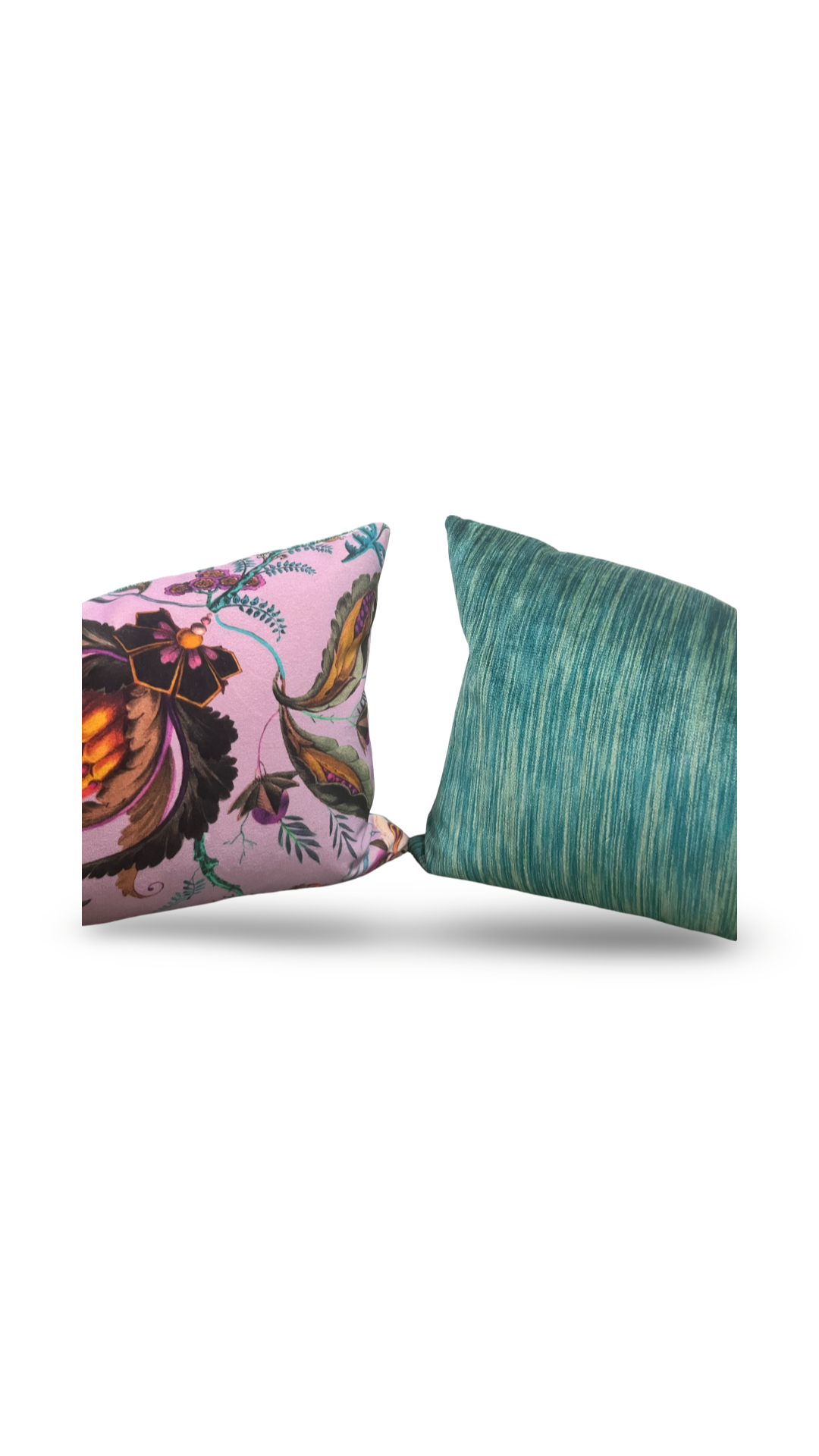 Wonderland Floral Amethyst-Lapis 12X18" Knife Edge Decorative Lumbar Pillow