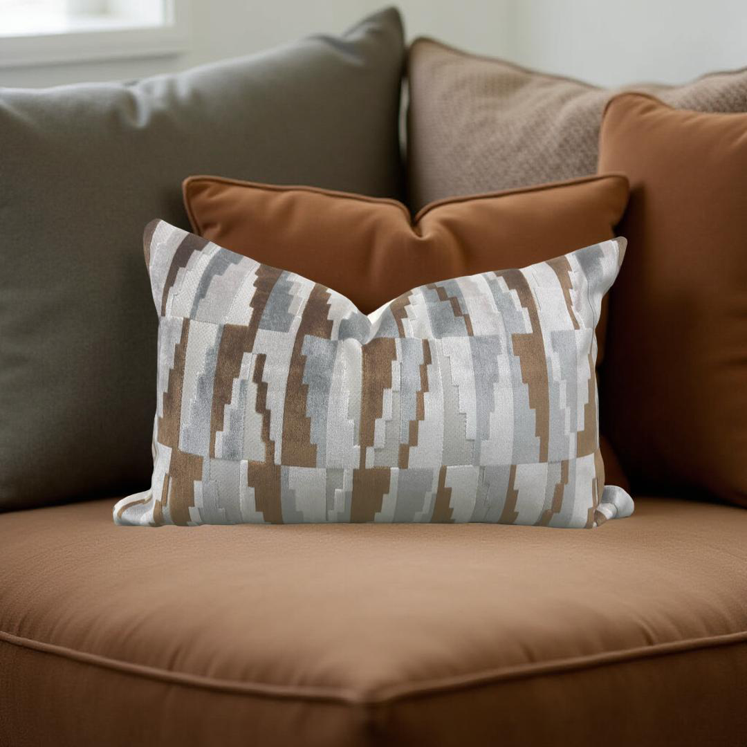 Acute Tobacco Slate 12X18" Knife Edge Decorative Lumbar Pillow