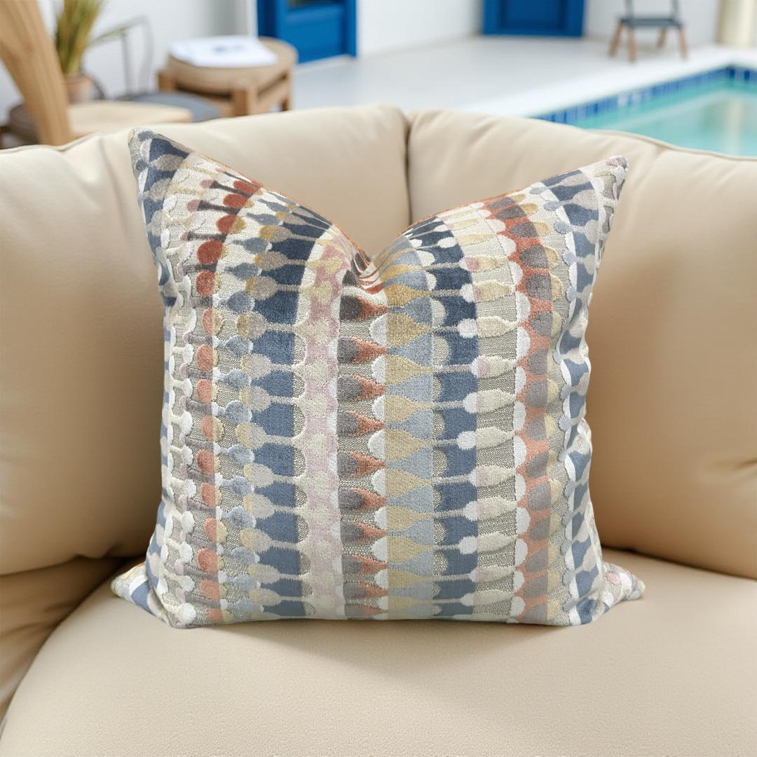 Orpheus Multi 18X18" Knife Edge Decorative Throw Pillow