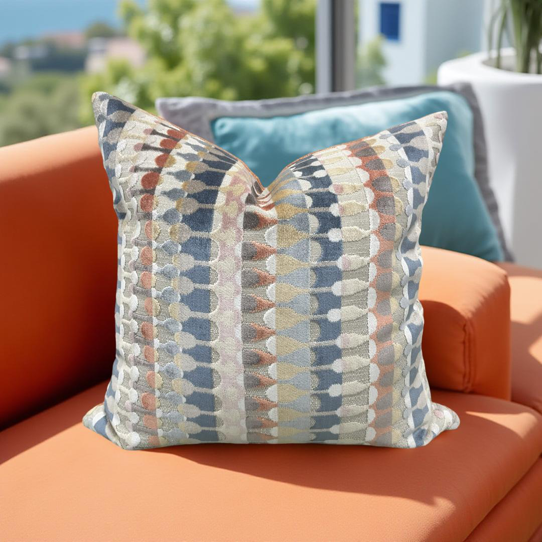 Orpheus Multi 18X18" Knife Edge Decorative Throw Pillow