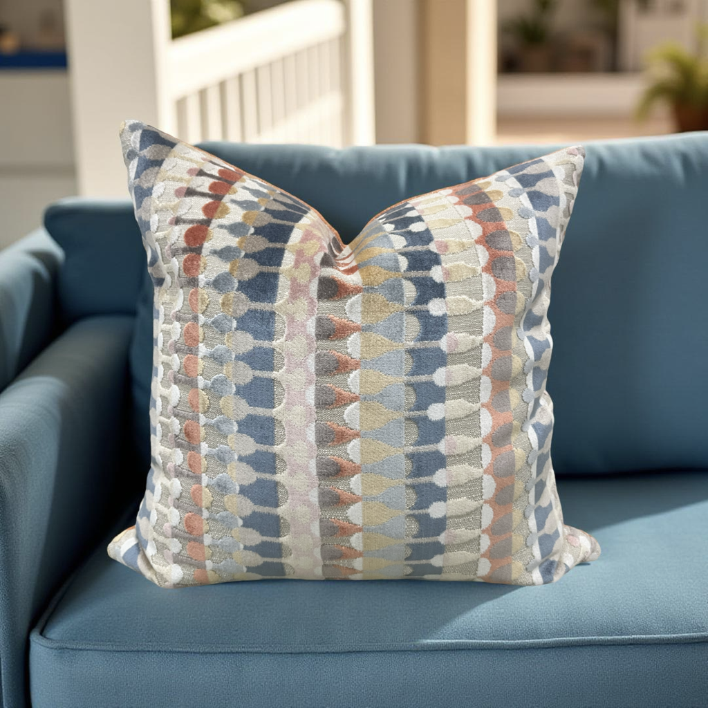 Orpheus Multi 18X18" Knife Edge Decorative Throw Pillow