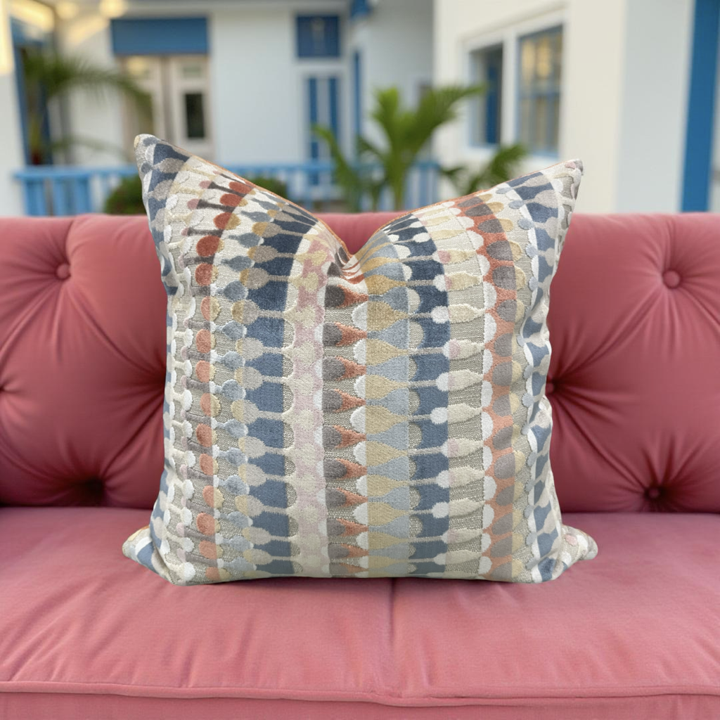 Orpheus Multi 18X18" Knife Edge Decorative Throw Pillow