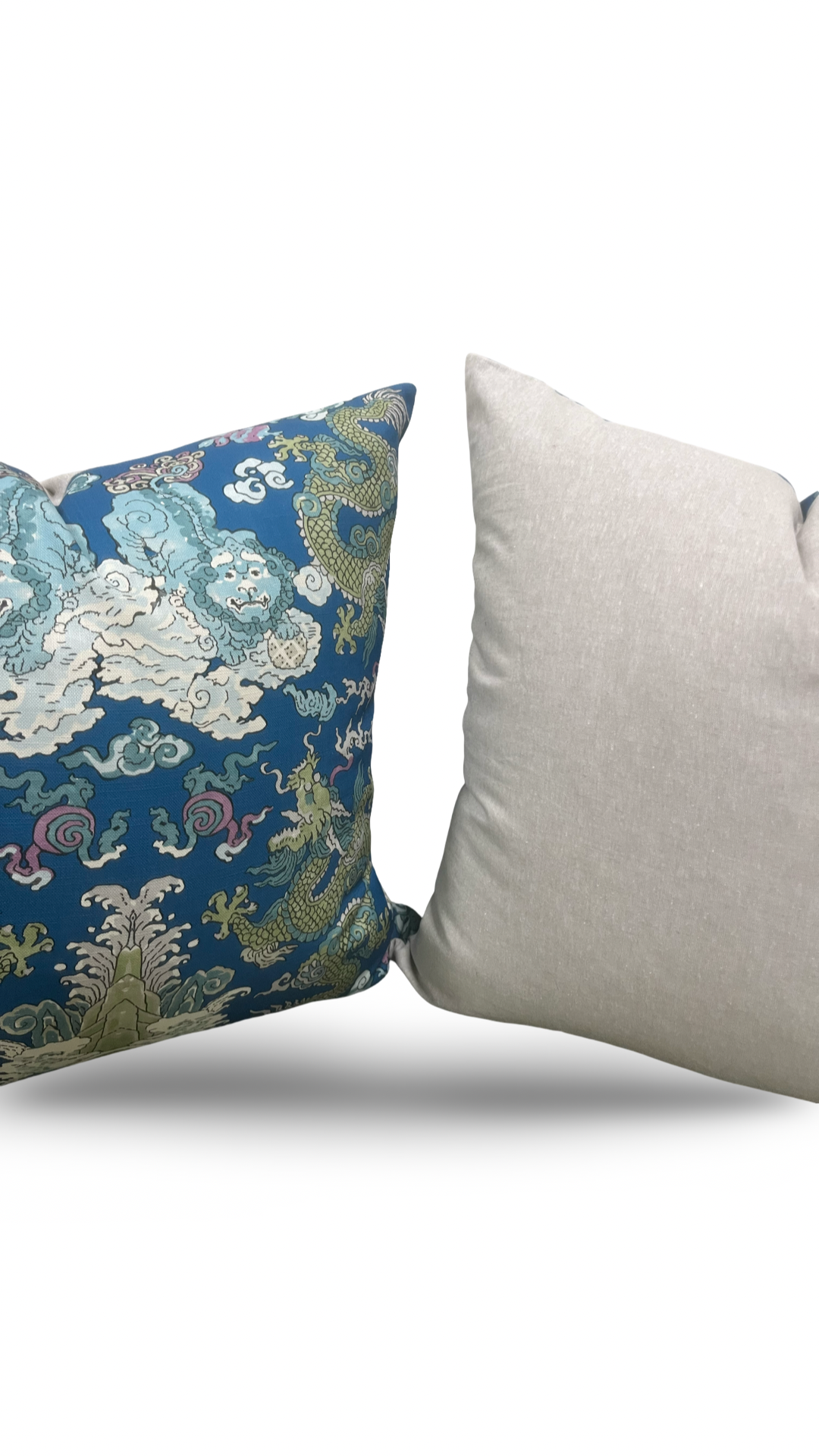 Schumacher Magic Mountain Dragon 22x22" Knife Edge Decorative Throw Pillow